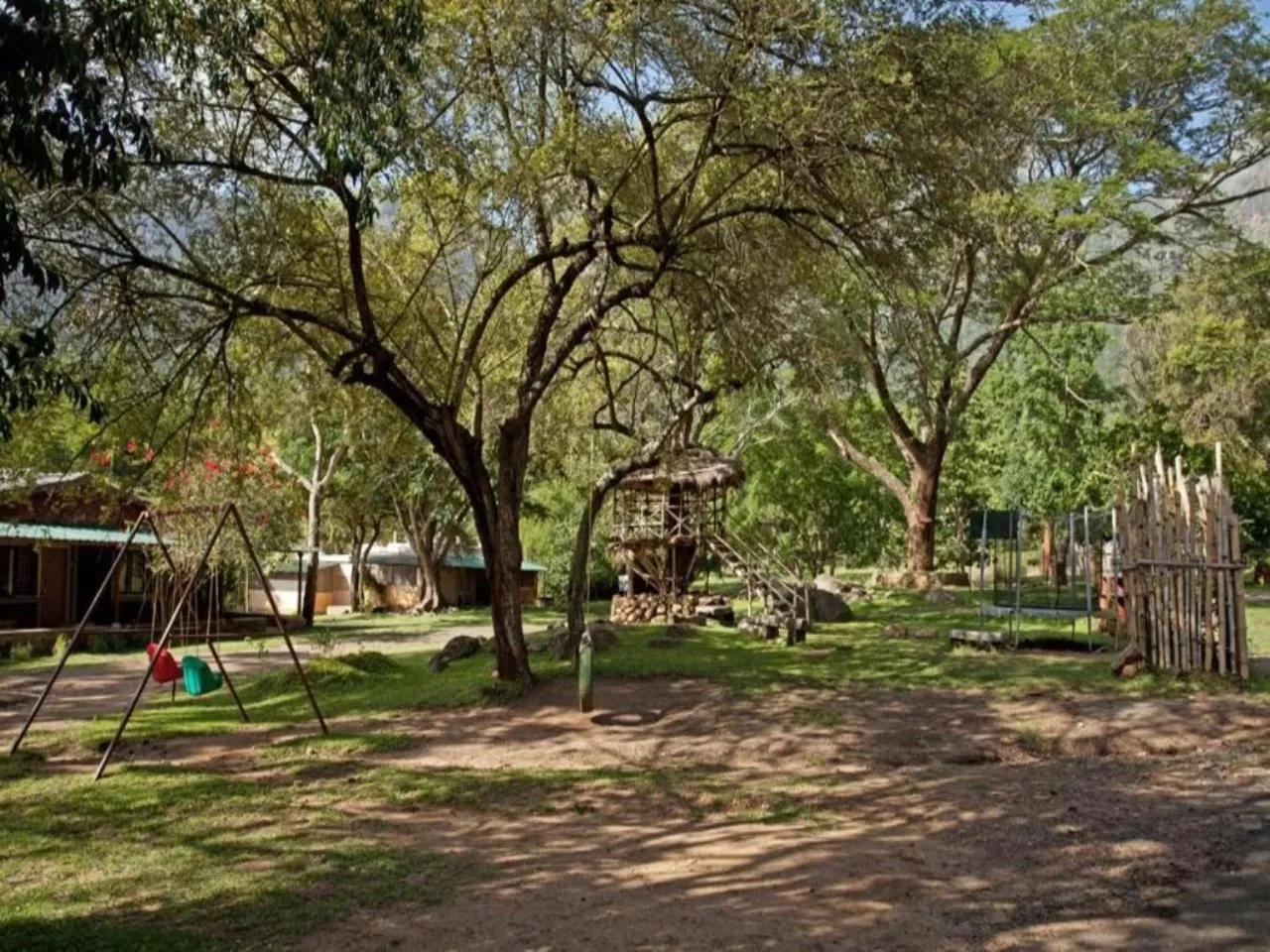 Children play ground in Jungle Hut Resort
