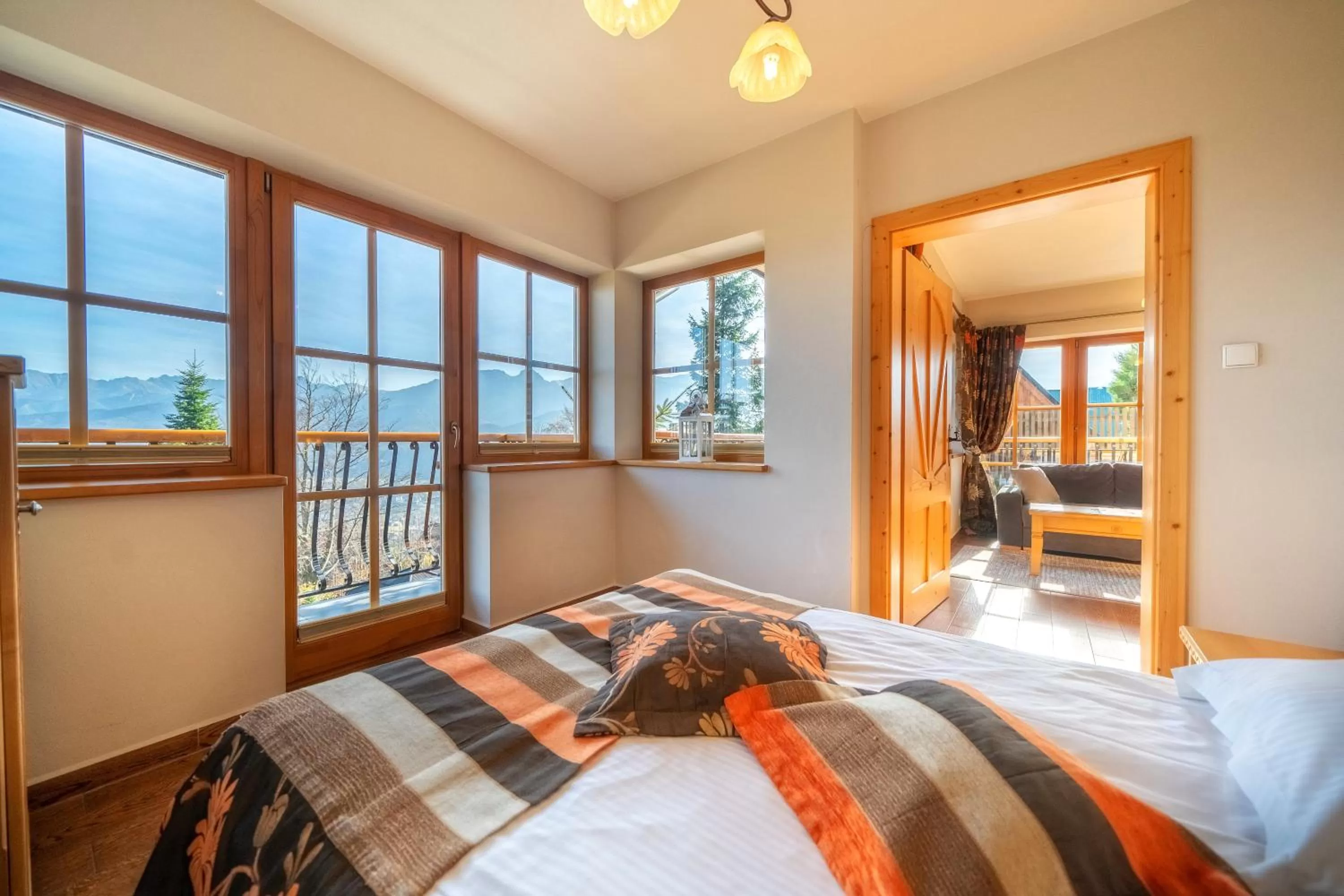 Balcony/Terrace, Bed in Butorowy Dwór