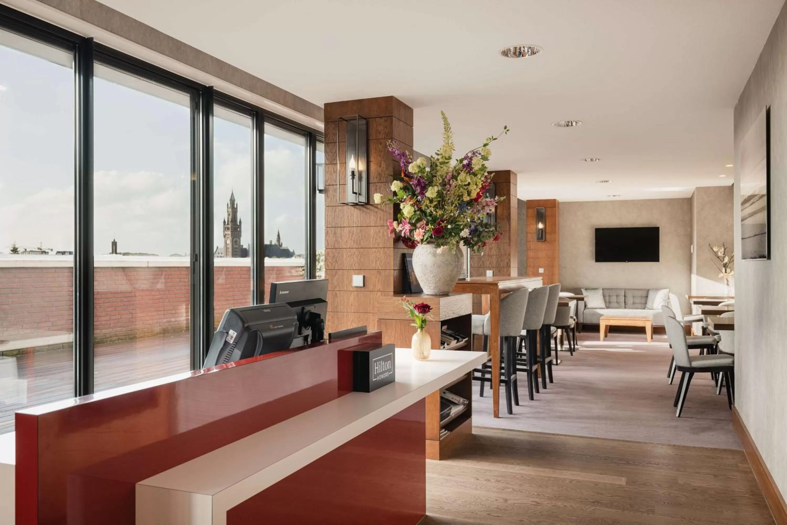 Lobby or reception in Hilton The Hague