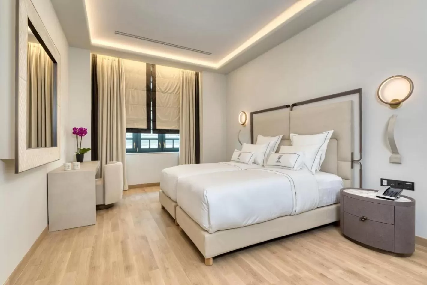 Bedroom, Bed in Grand Hotel Kalamata