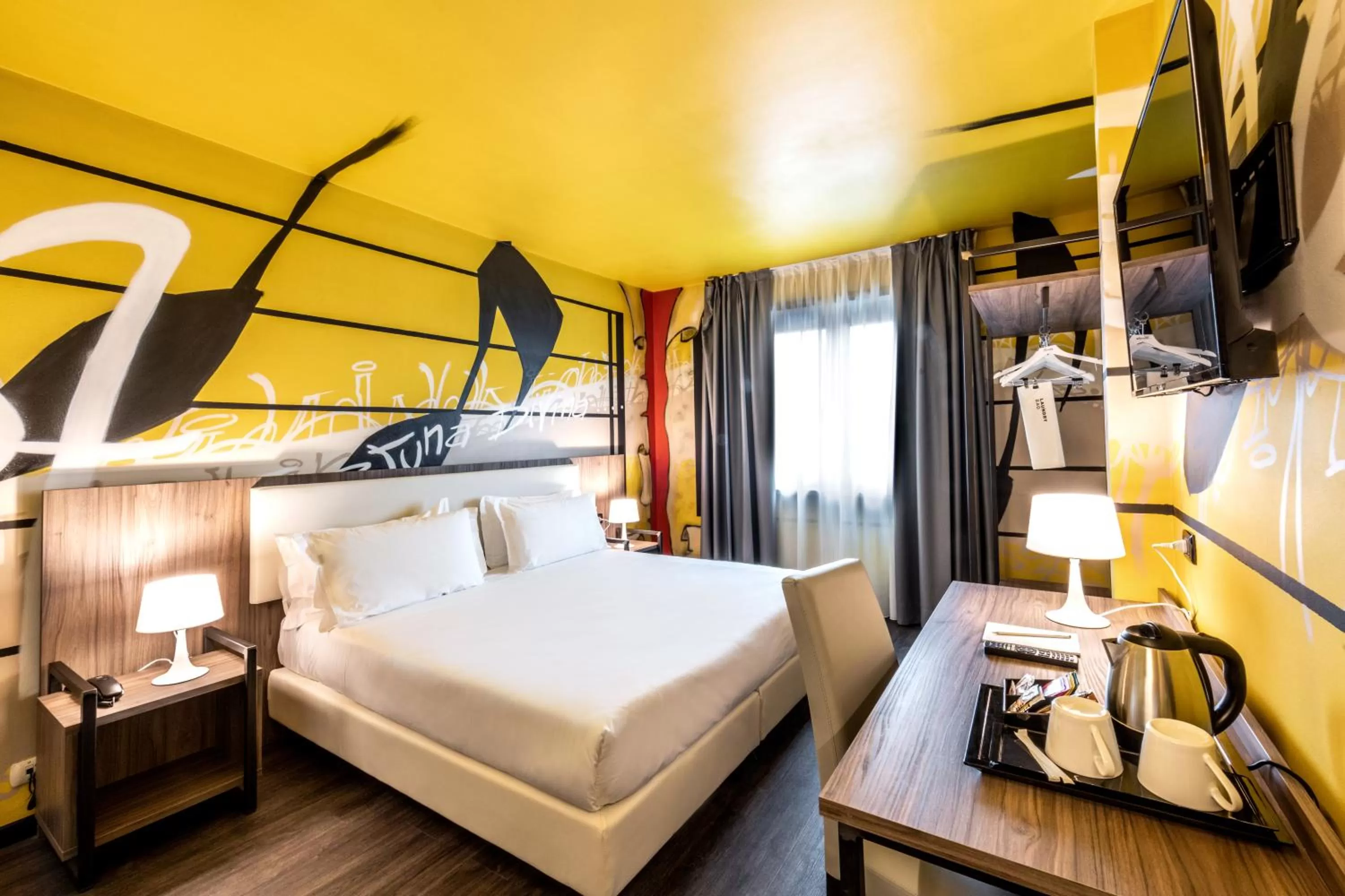 Bed in Muraless Art Hotel - WorldHotels Crafted