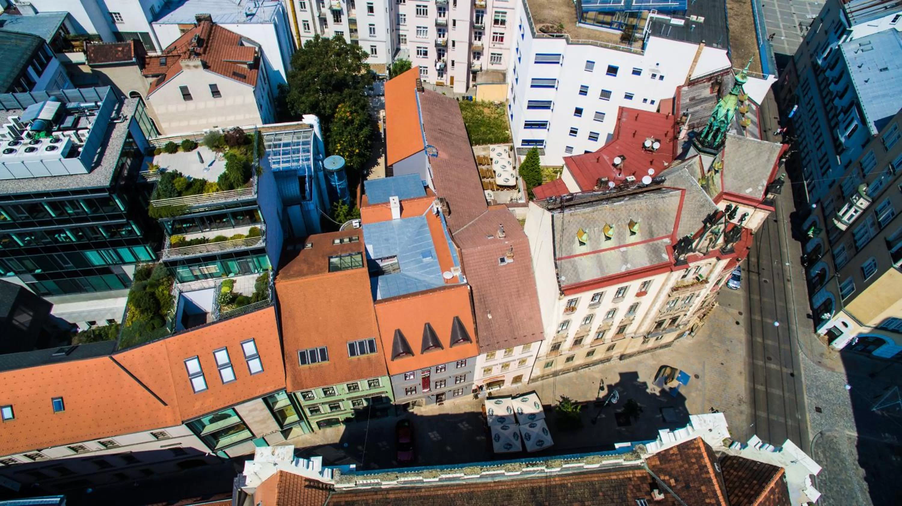 Bird's eye view in Dům U pikové desítky