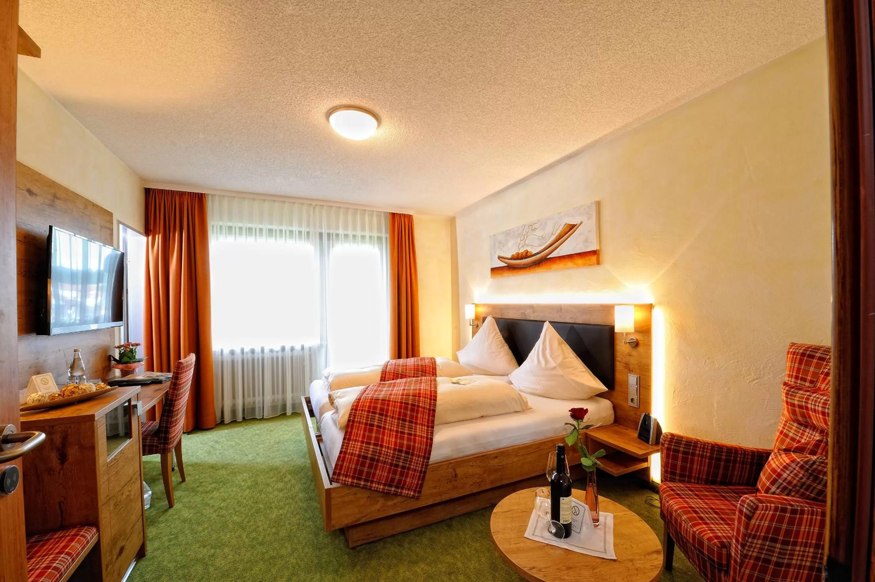 Photo of the whole room, Bed in Wellness-Hotel Talblick