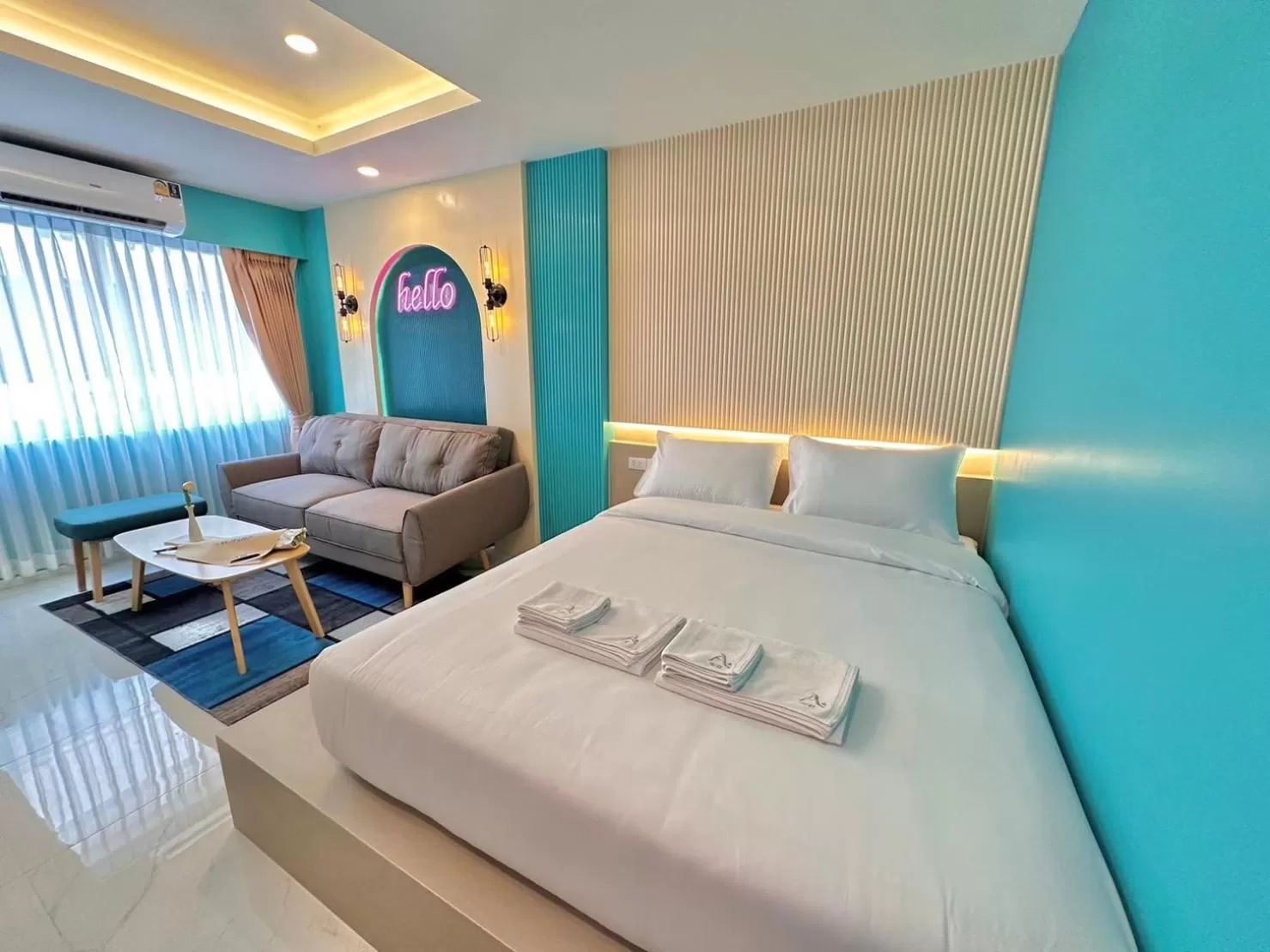 Bed in Ascella Bangkok Hotel