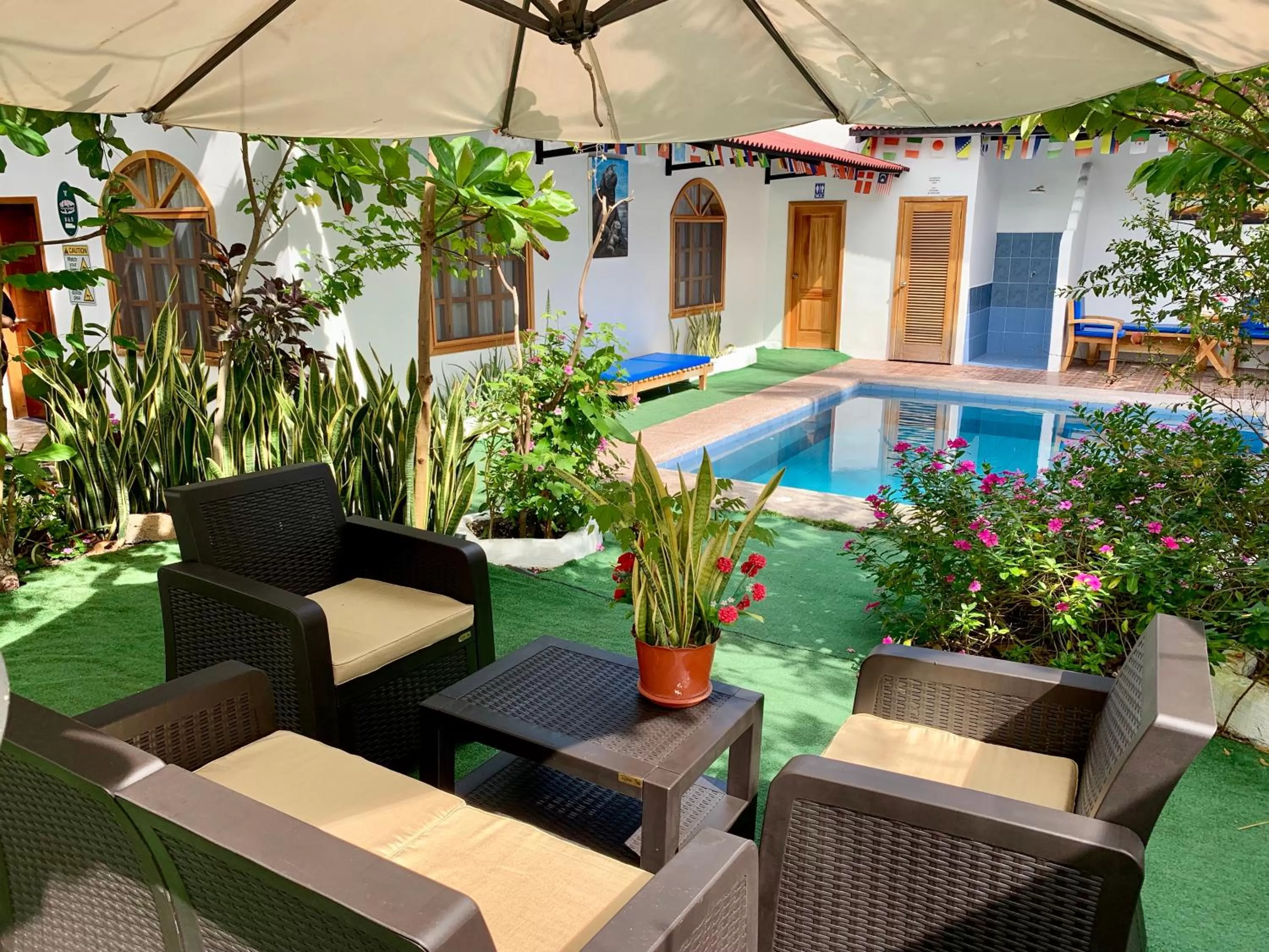 Garden, Swimming Pool in The Galapagos Pearl B&B