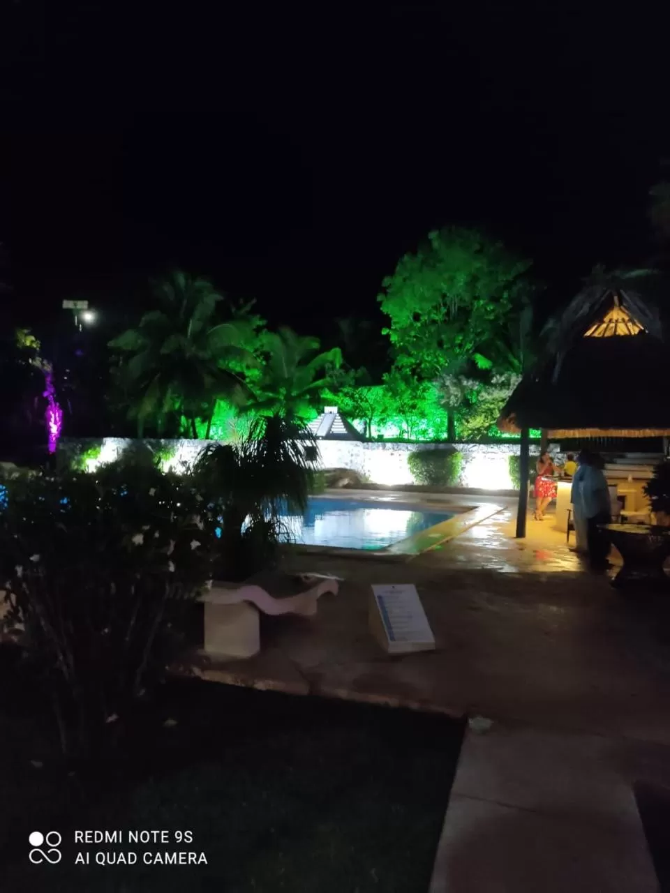 Pool view in Hotel Puerta Chichen