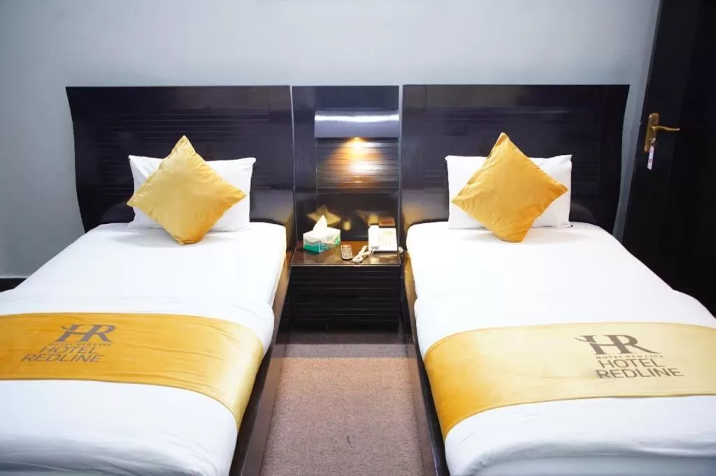 Bed in Hotel Red Line