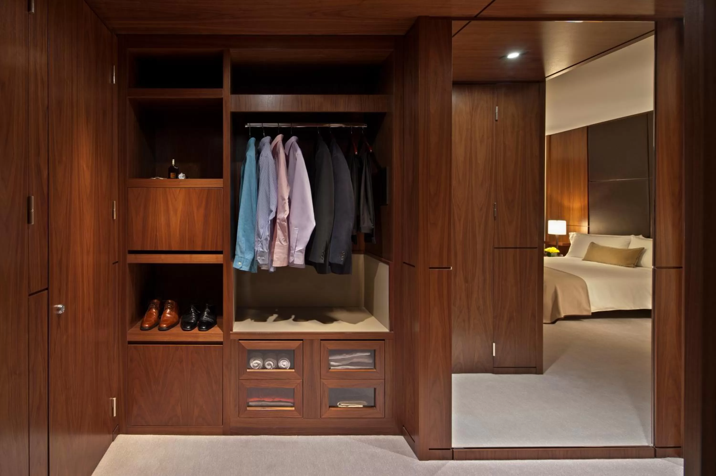 Decorative detail, Bed in The Langham, New York, Fifth Avenue