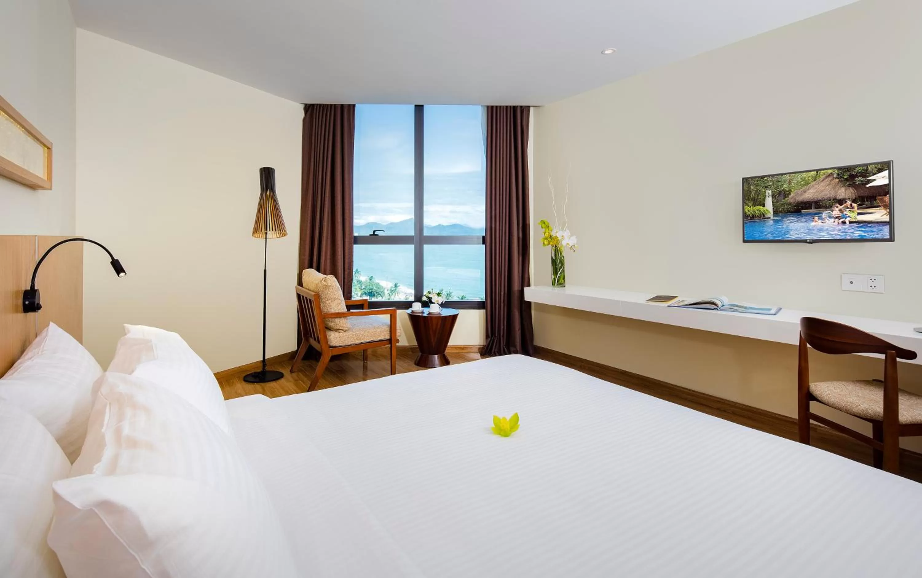 View (from property/room), Bed in Starcity Hotel & Condotel Beachfront Nha Trang