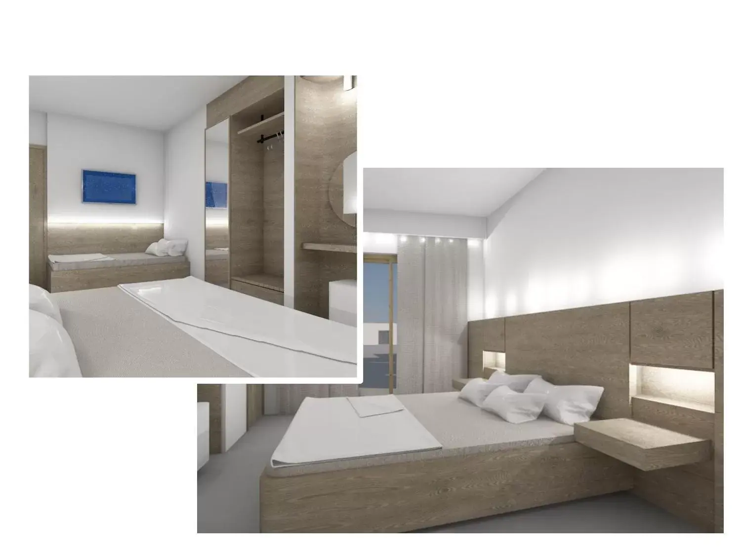 Renovated Double room with extra bed in Hotel Koala Renovated Double room with extra bed in Hotel Koala