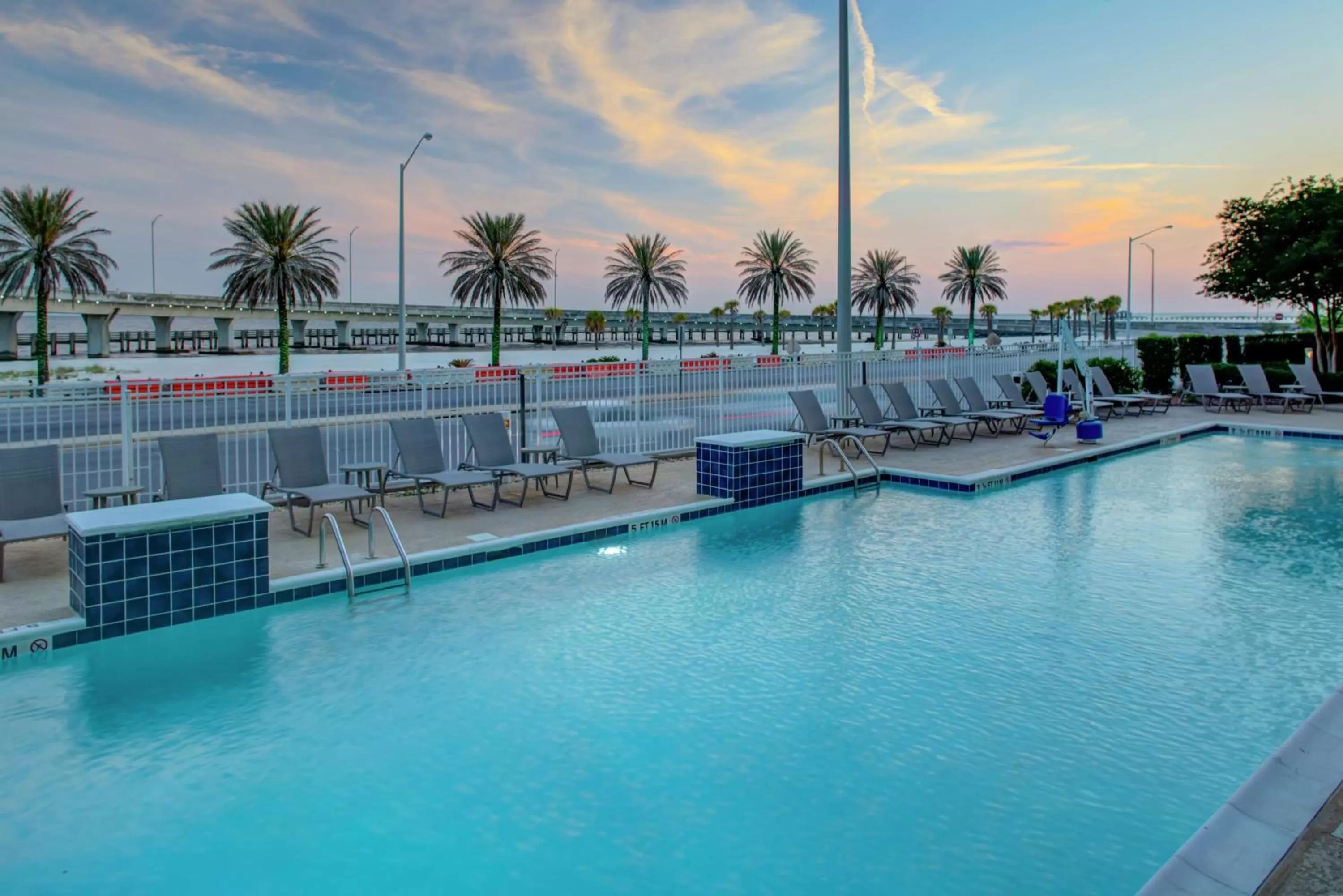 Pool view in DoubleTree by Hilton Biloxi