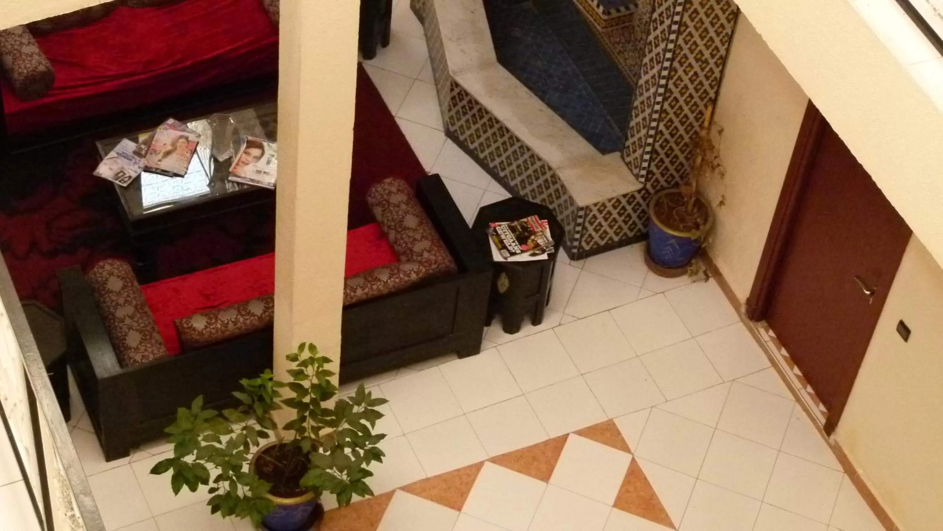 Seating area, Bed in Hôtel Narjisse