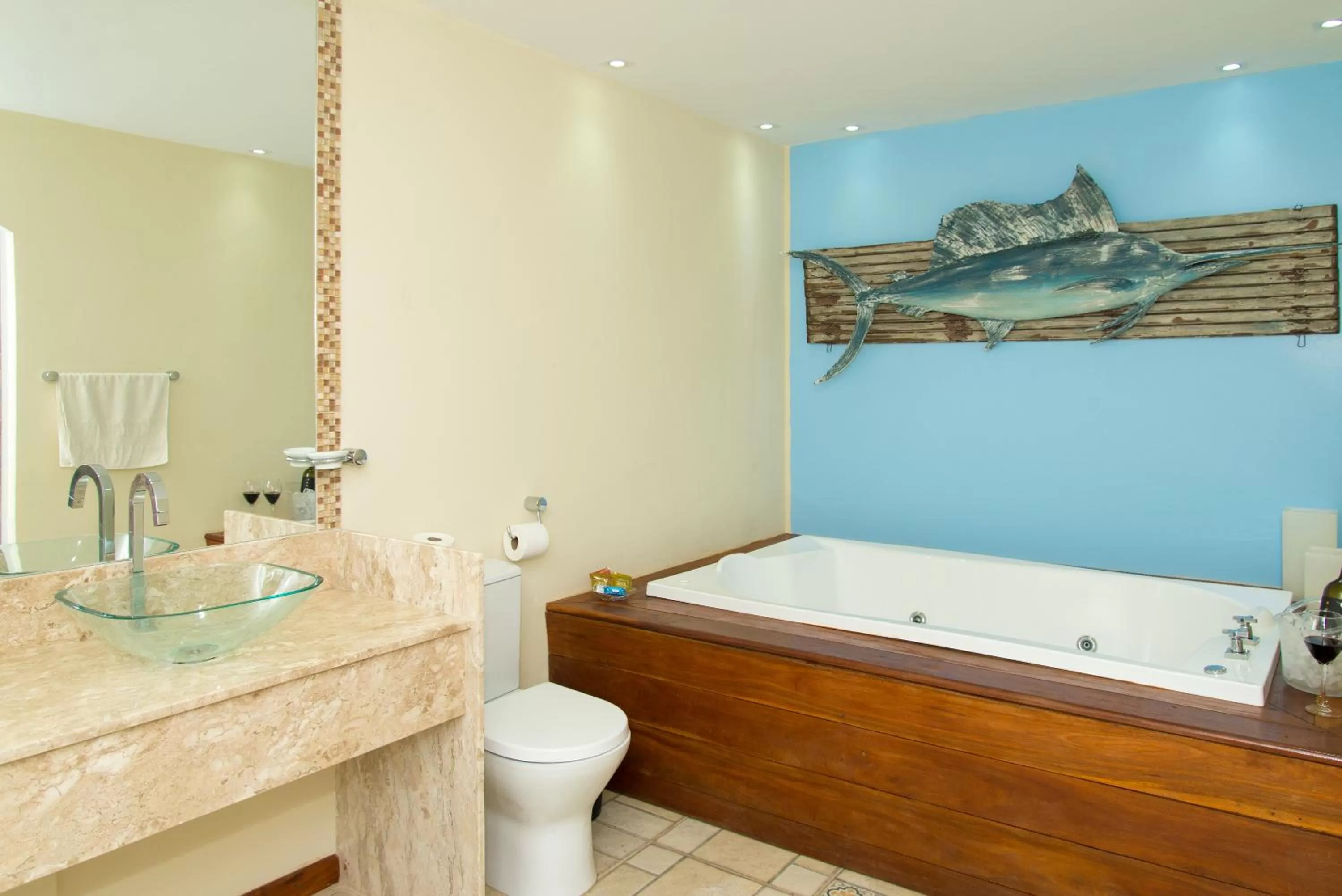 Decorative detail, Bathroom in Pousada La Dolce Vita