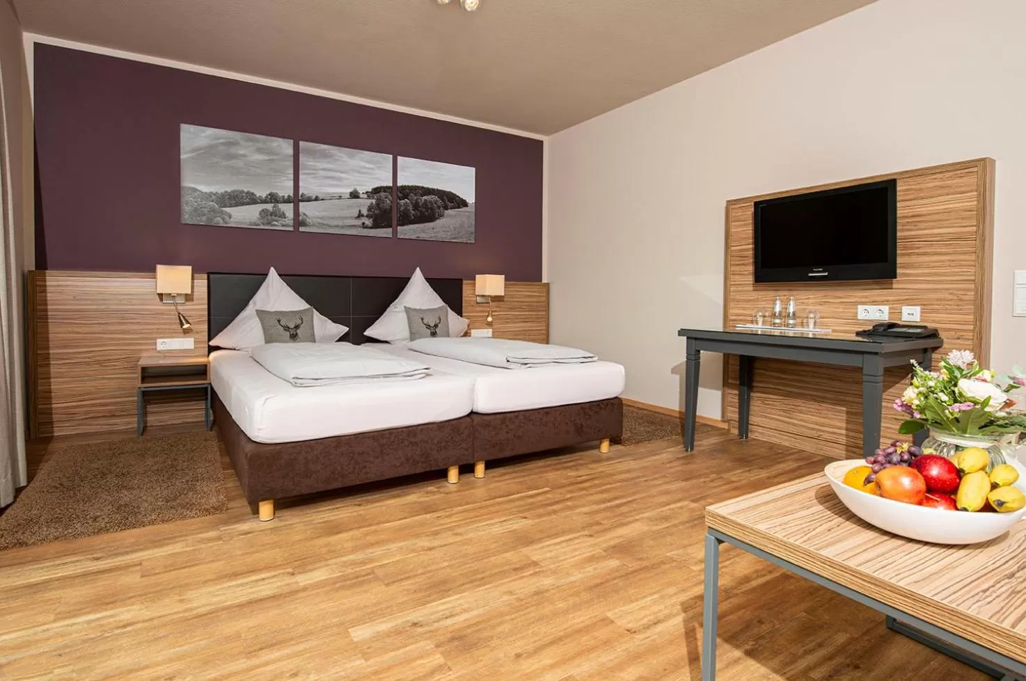 Bed in Müller´s Landhotel