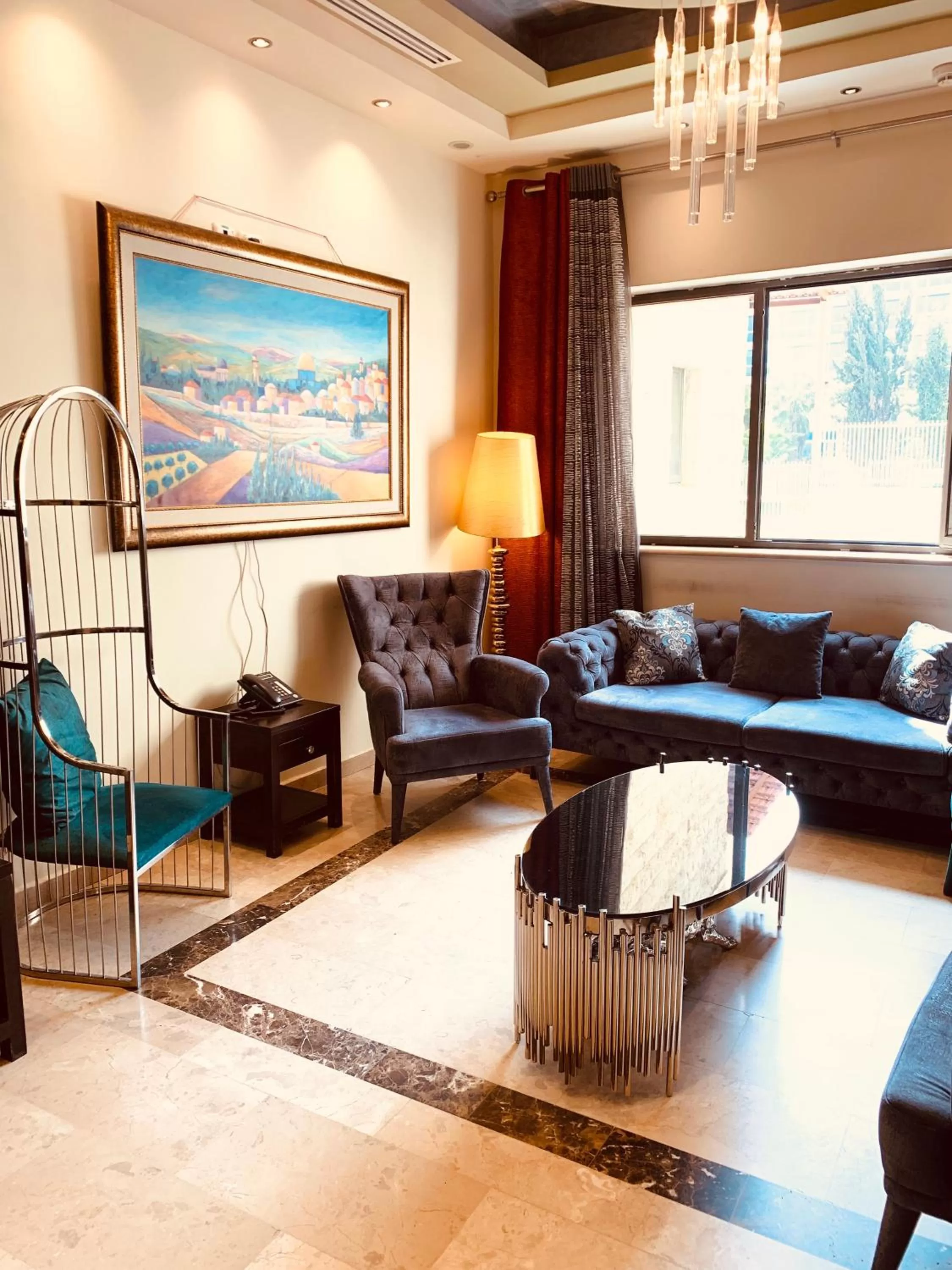 Seating area in National Hotel - Jerusalem