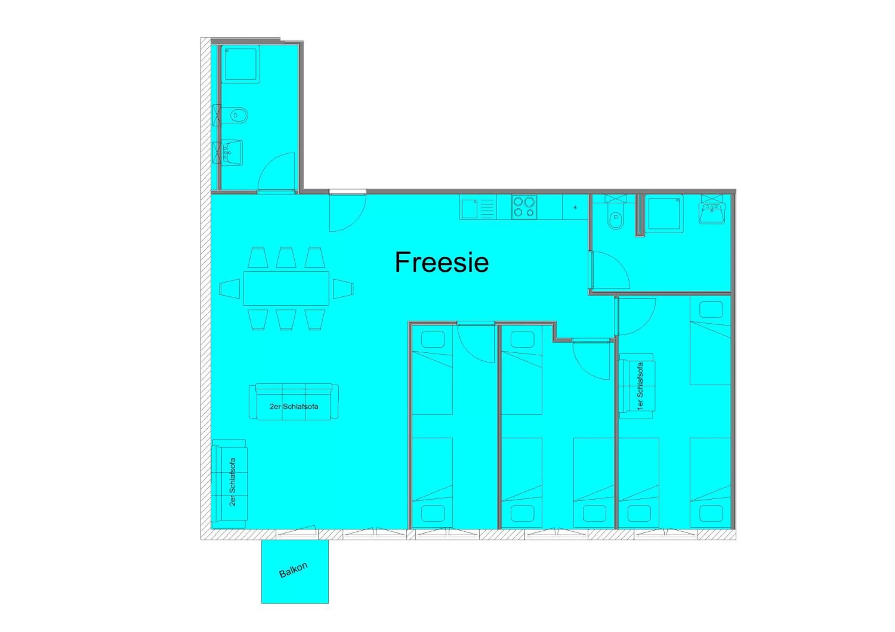 Floor plan in Apartments Tempelhof