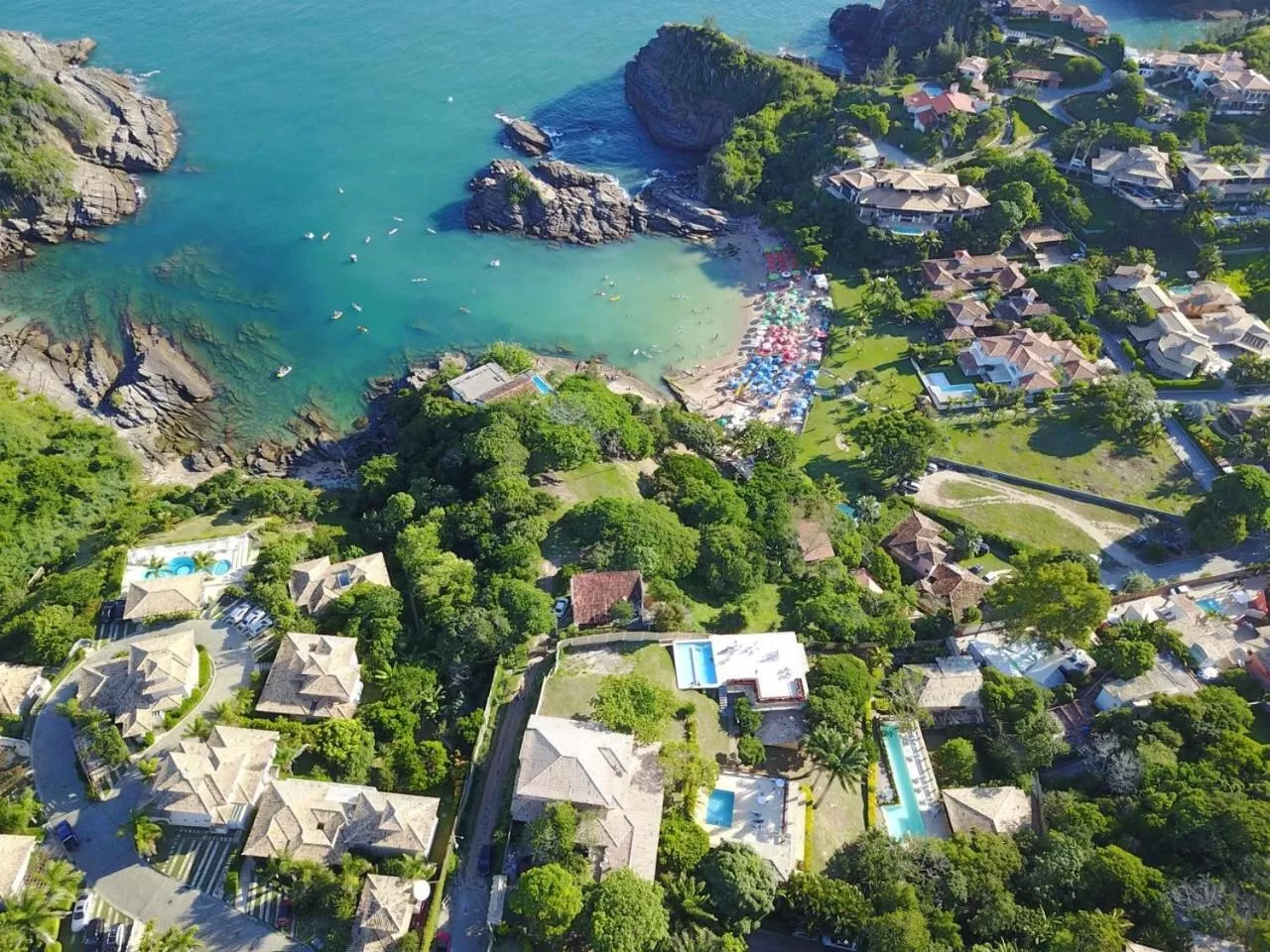 Bird's-eye View in Praia da Ferradurinha Guest House