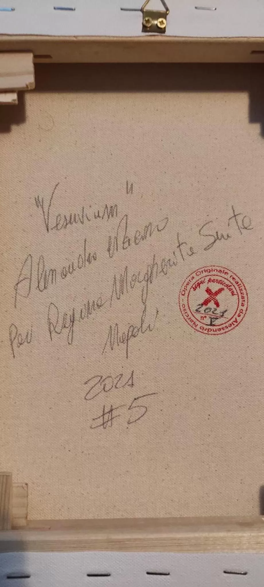 Certificate/Award in Regina Margherita Suite