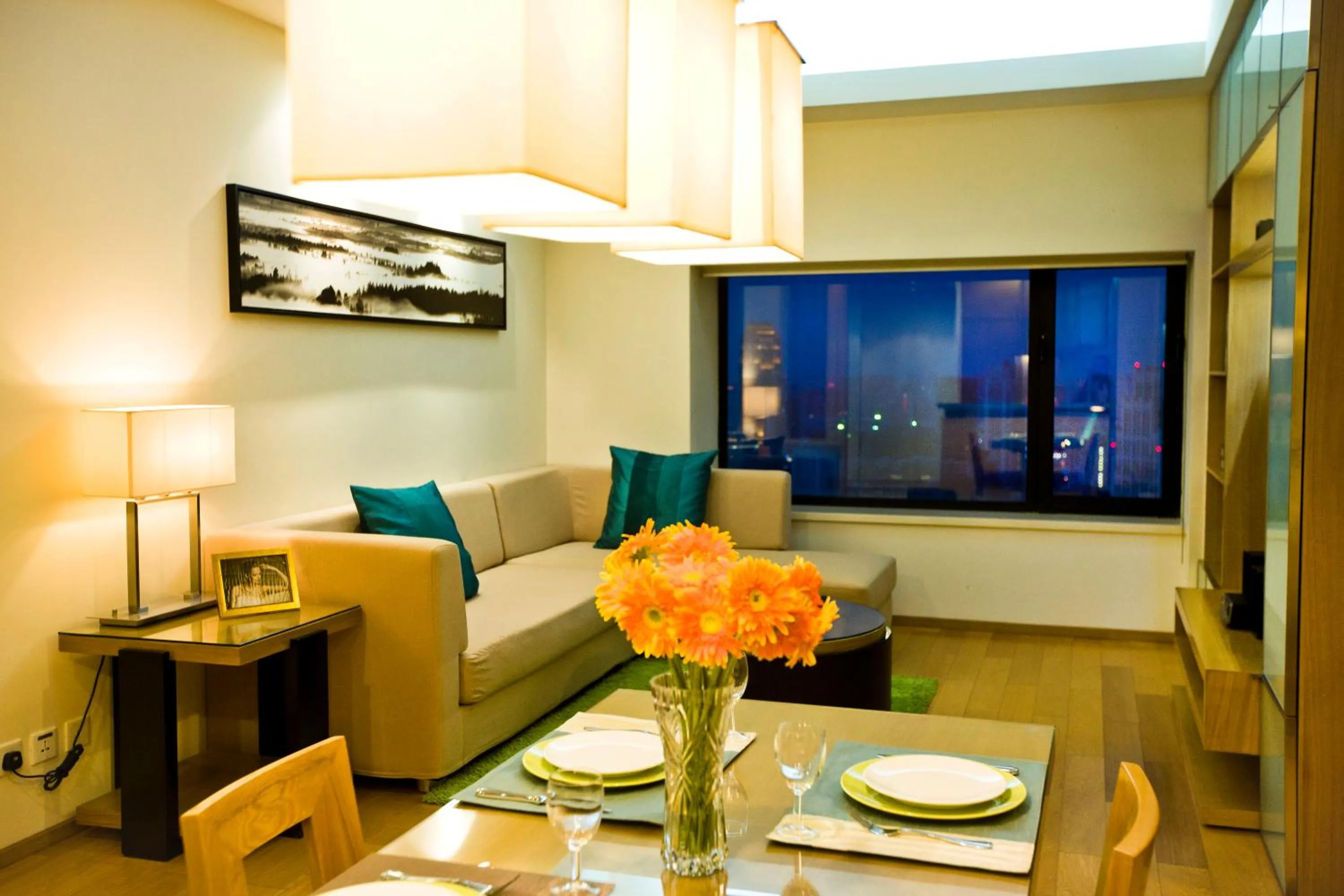 Living room in Somerset International Building Tianjin