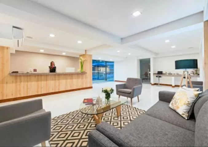 Living room, Lobby/Reception in Hotel Blue 66