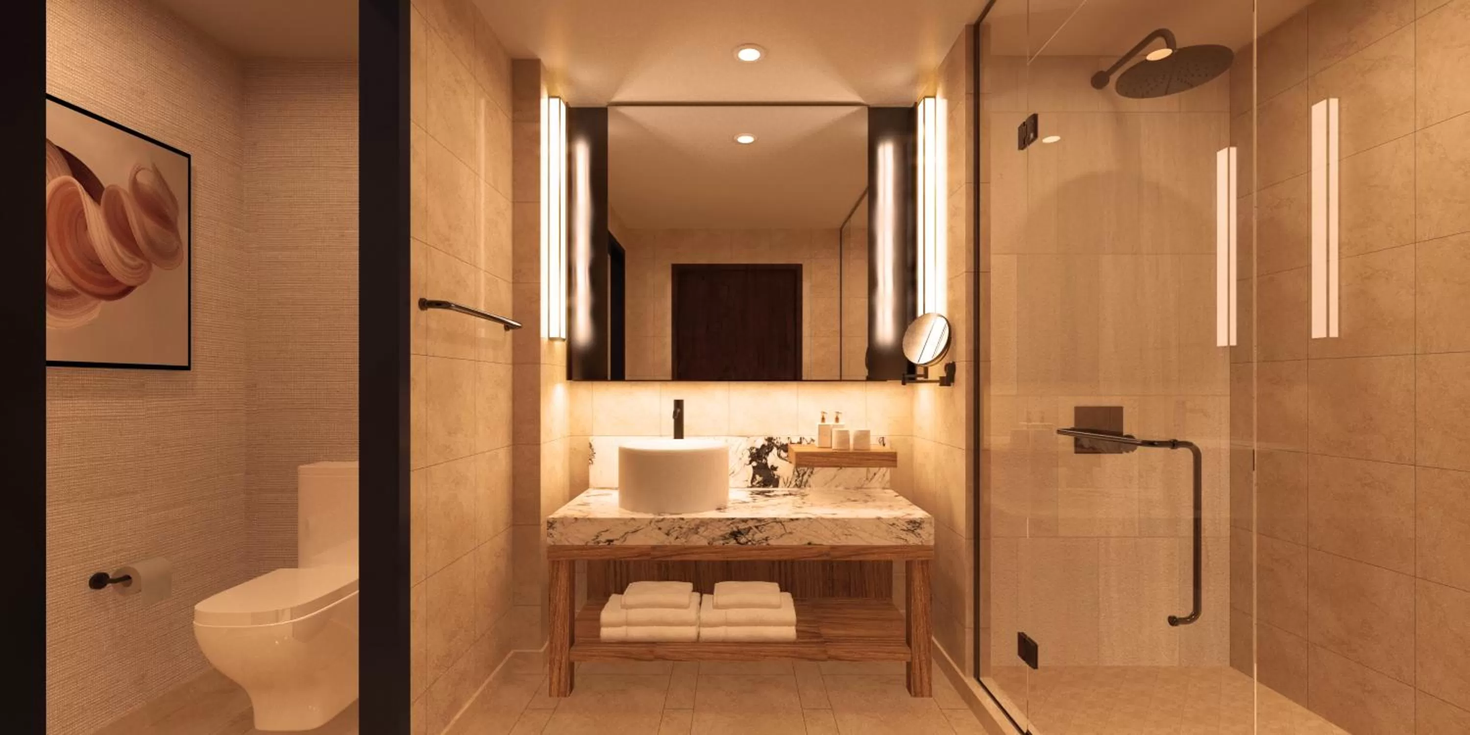 Bathroom in Caesars Atlantic City, A Caesars Destination