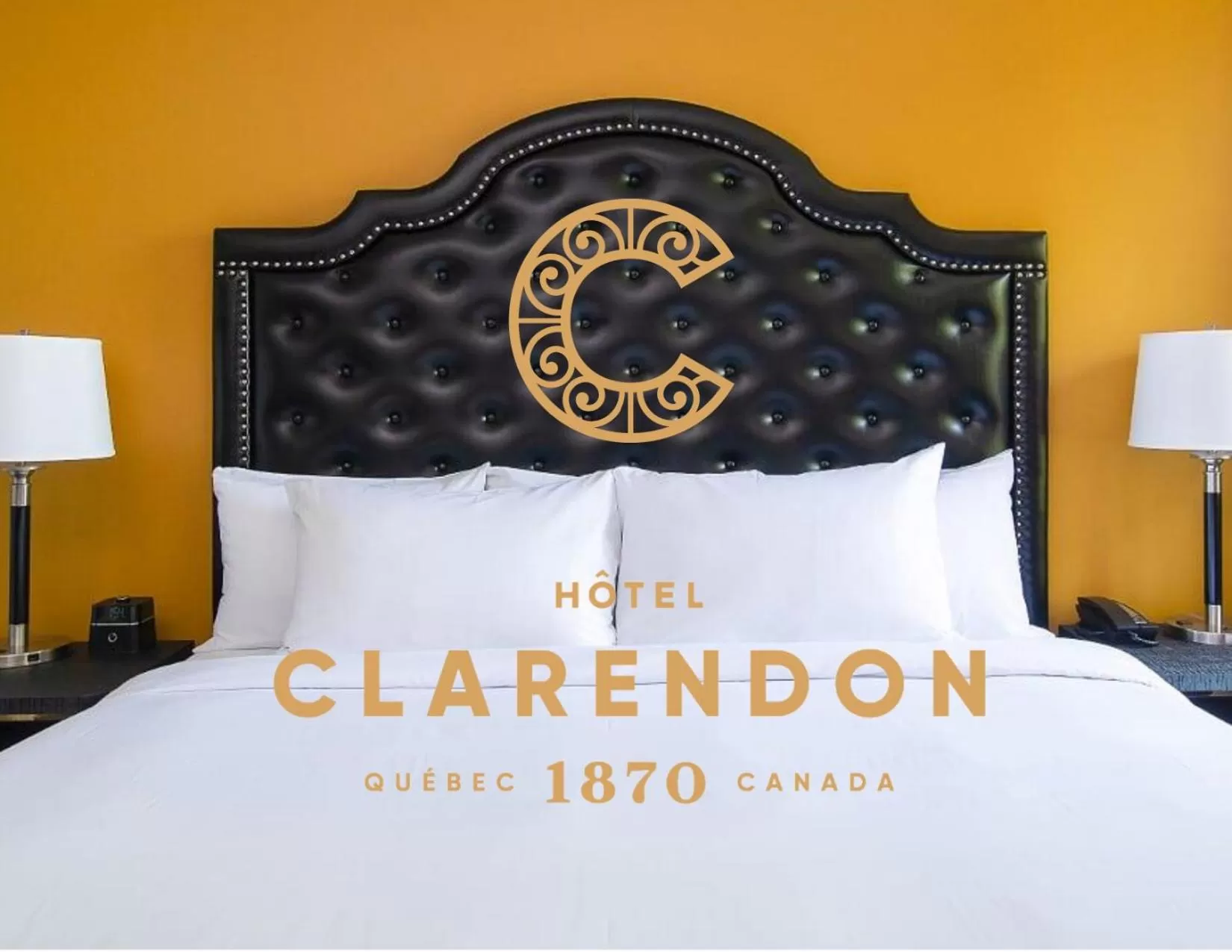 Property logo or sign, Bed in Hotel Clarendon