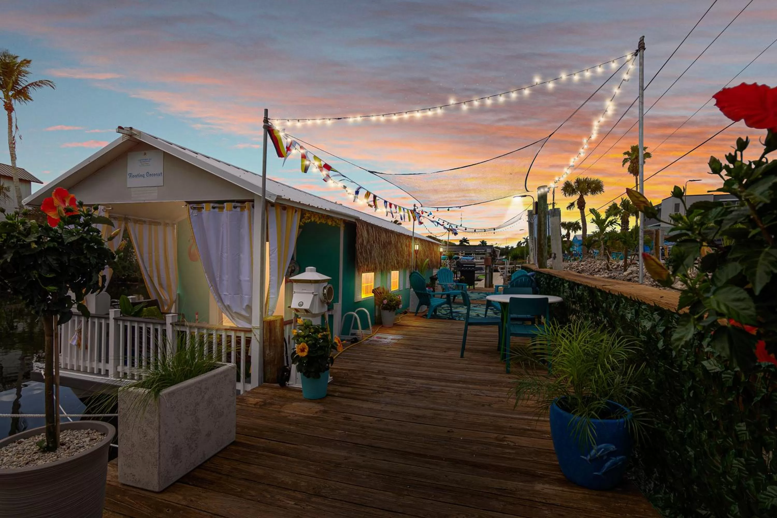 Sunset in Latitude 26 Waterfront Resort and Marina