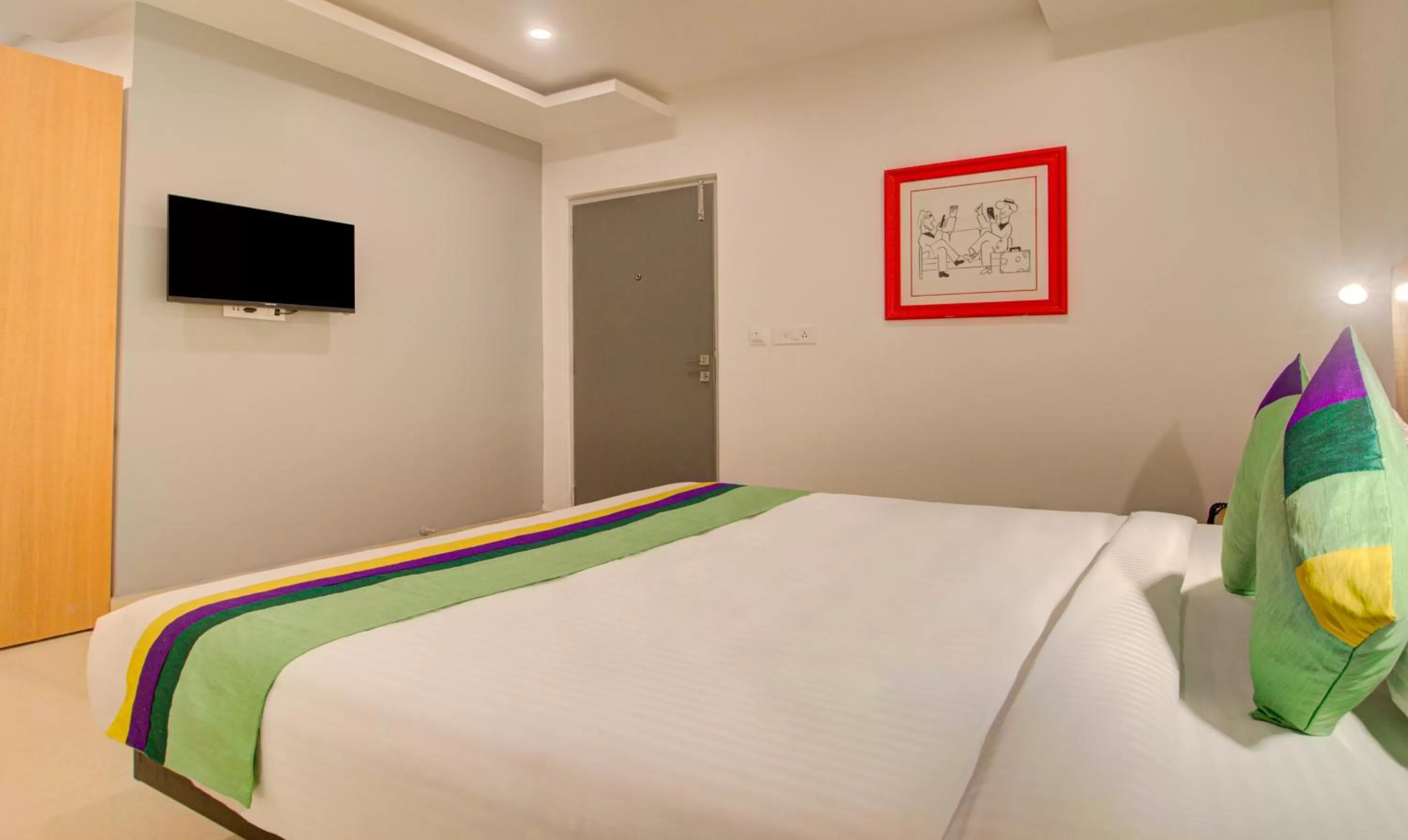 Bedroom, Bed in Treebo De Alphabet Kondapur