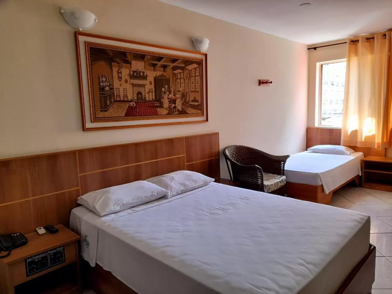 Bed in San Francisco Plazza Hotel