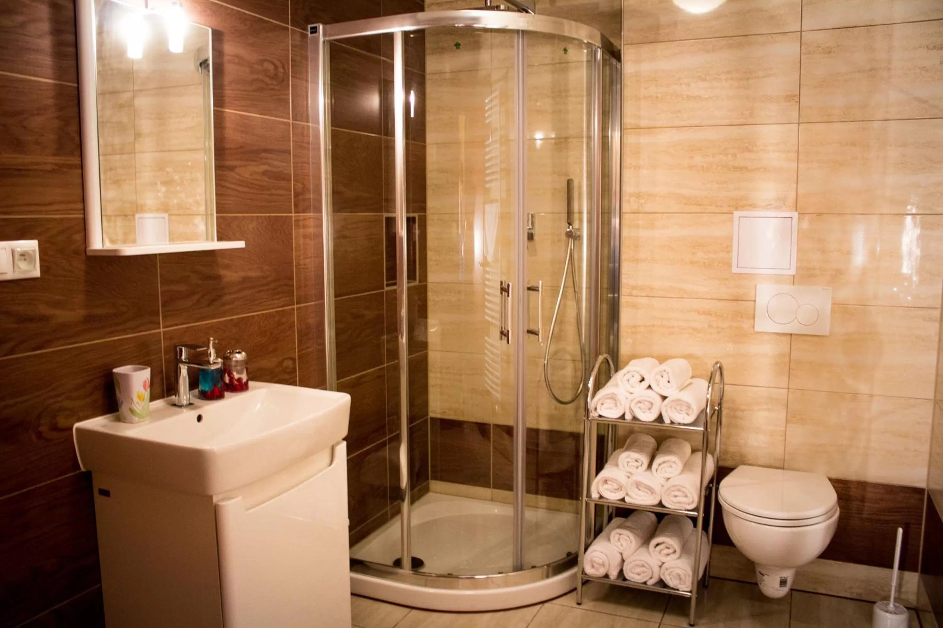 Shower, Bathroom in Apartmány Renomal
