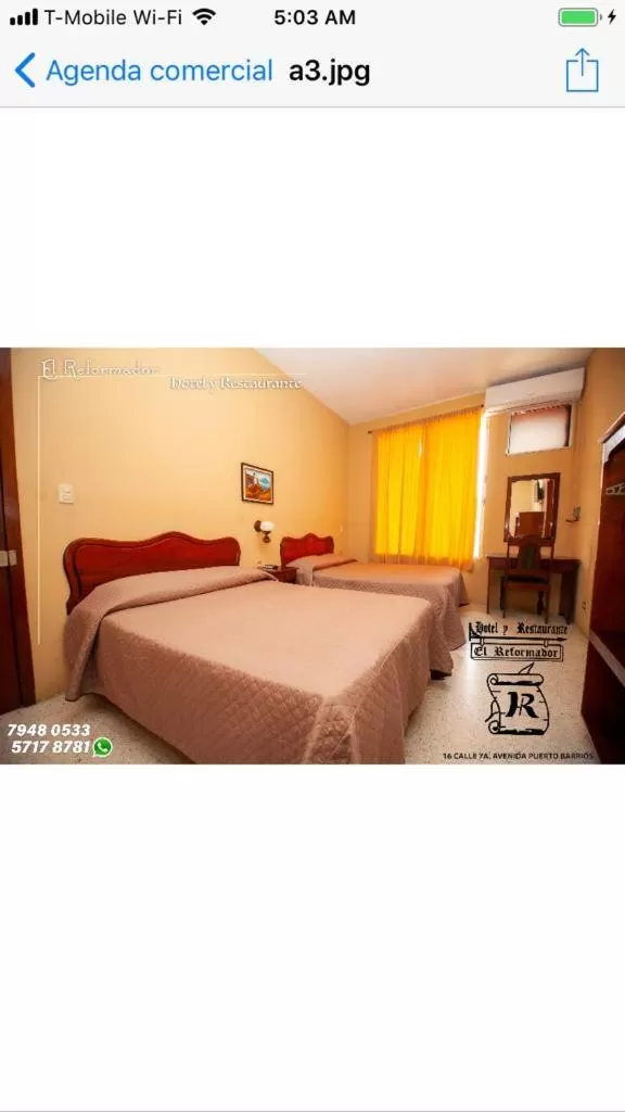 Bed in Hotel El Reformador