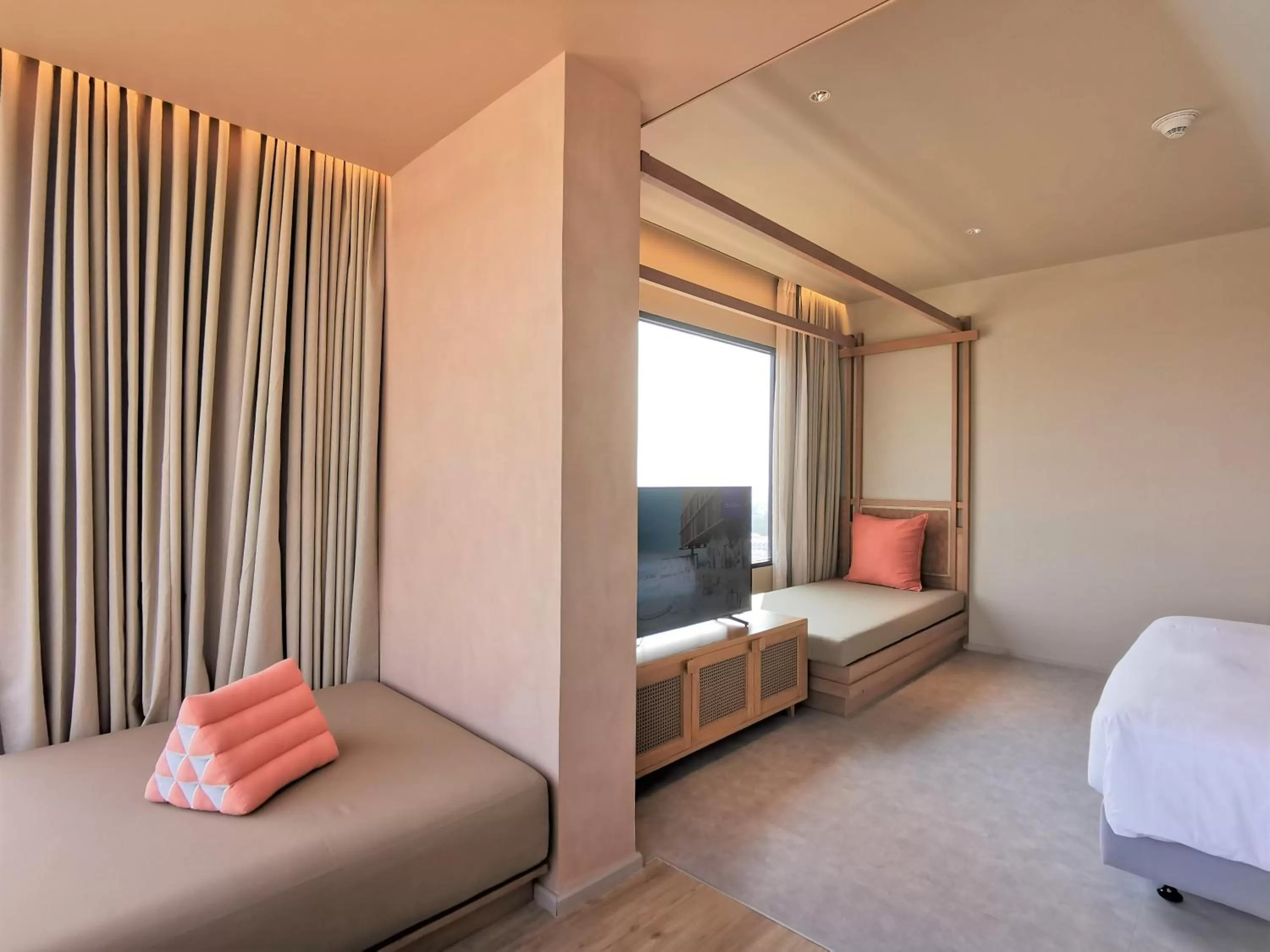 Seating area, Bed in Centara Korat