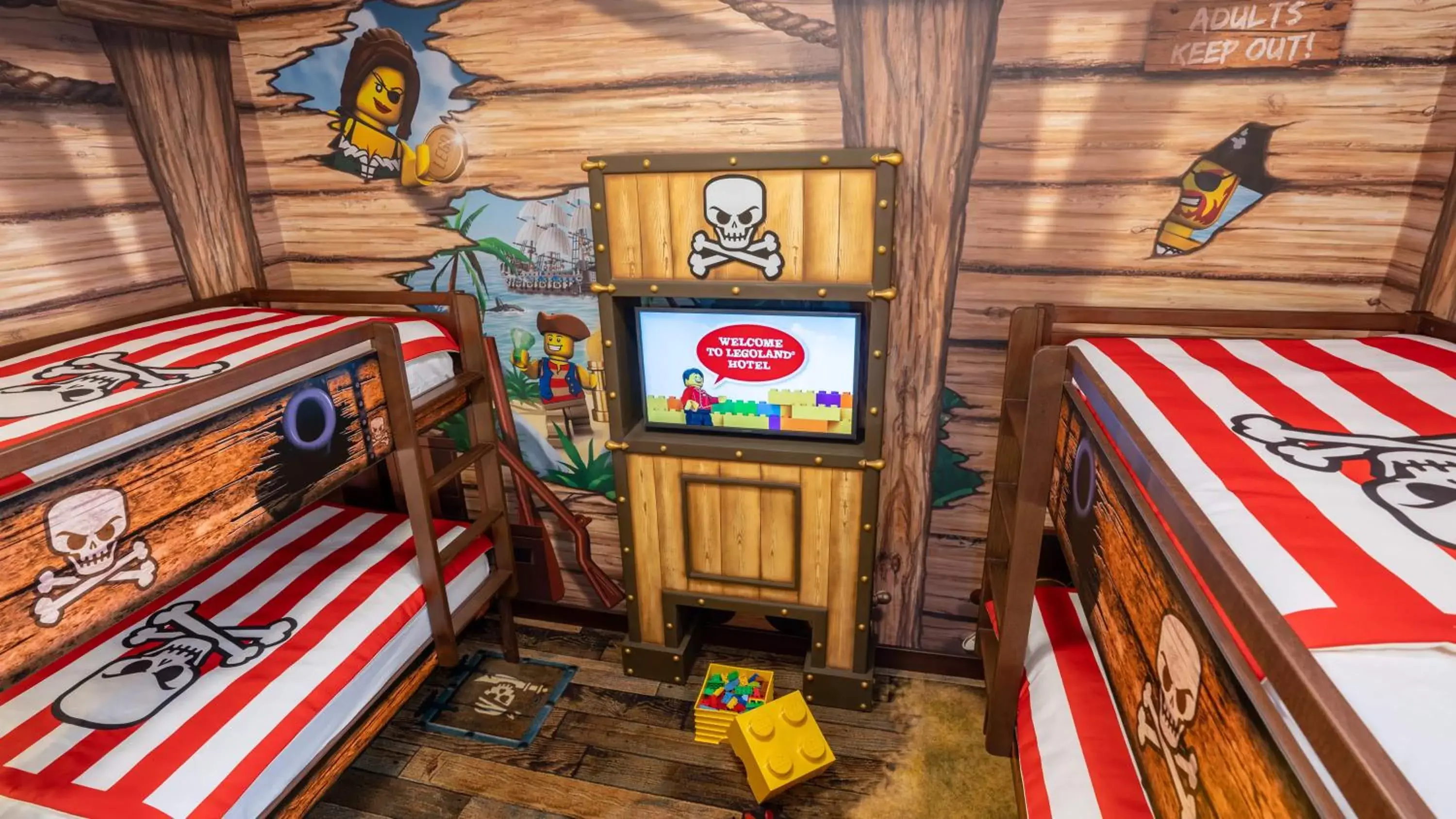 PIRATE Fully Themed Family Suite with Complimentary Park Access, Breakfast, Creative Workshops, In-Room Treasure Hunt and Kids Activities in LEGOLAND Hotel Dubai PIRATE Fully Themed Family Suite with Complimentary Park Access, Breakfast, Creative Workshops, In-Room Treasure Hunt and Kids Activities in LEGOLAND Hotel Dubai