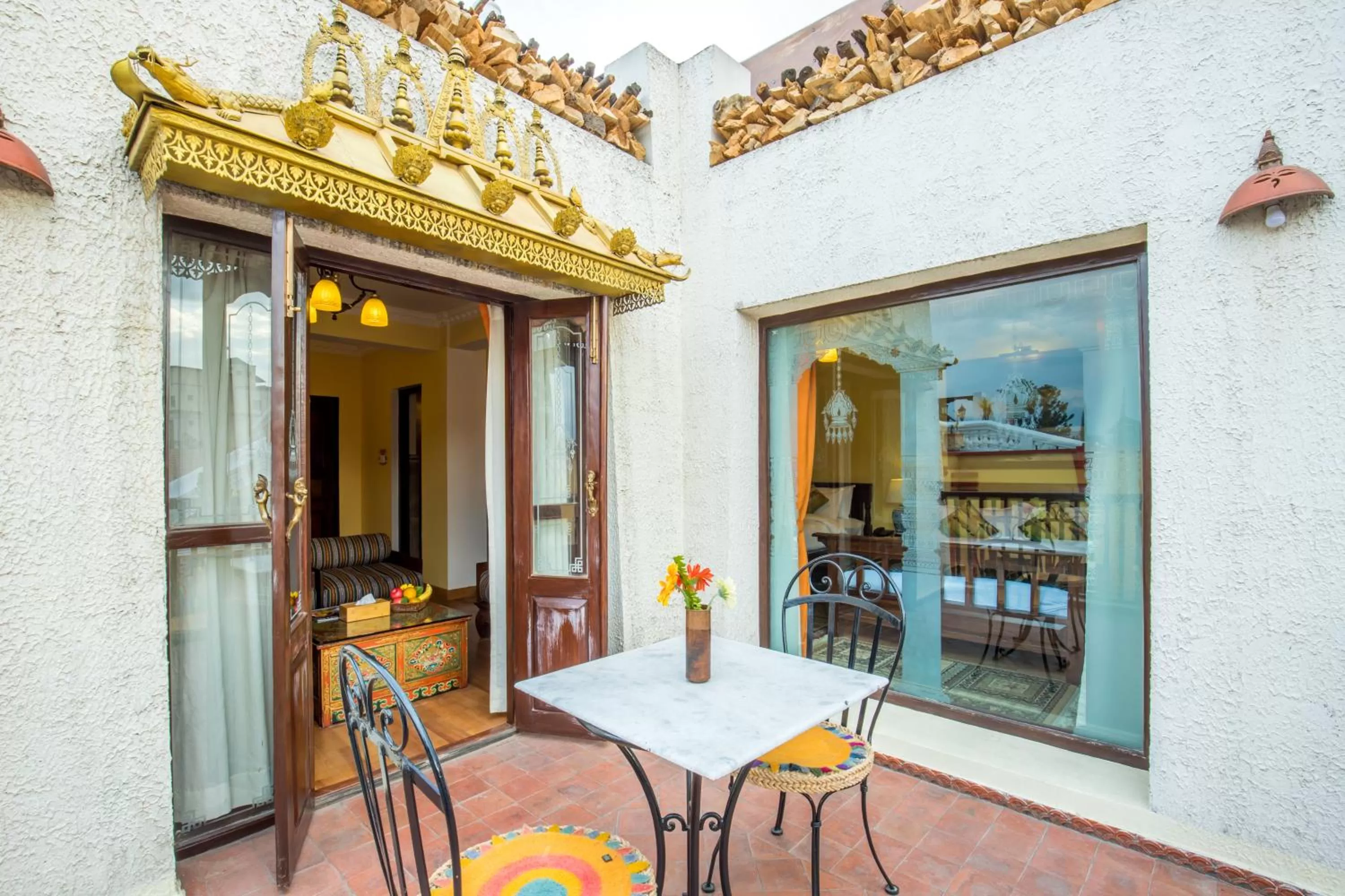 Balcony/Terrace in Baber Mahal Vilas - The Heritage Hotel