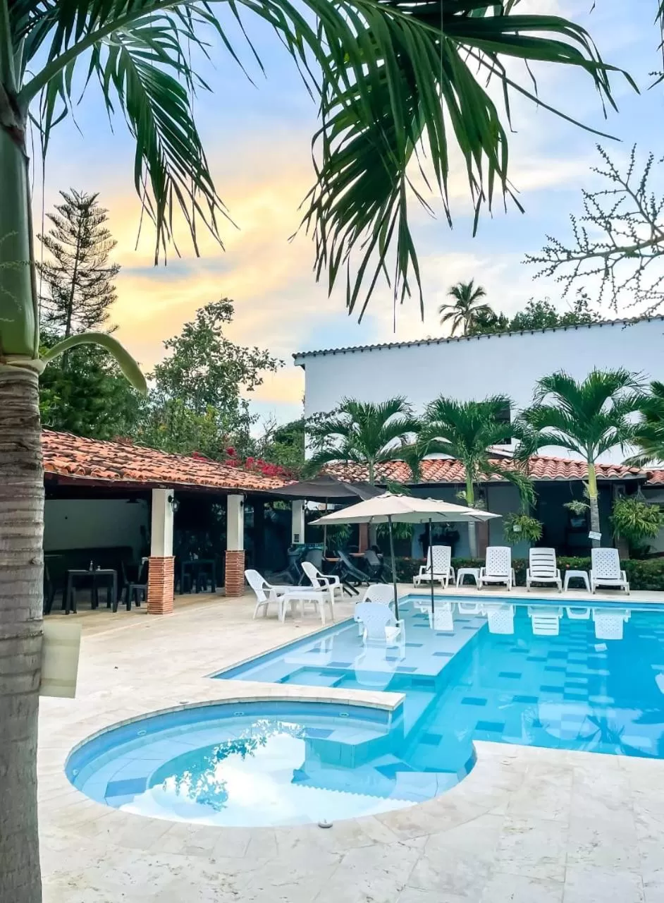 Swimming Pool in Finca Hotel Guali Santafe