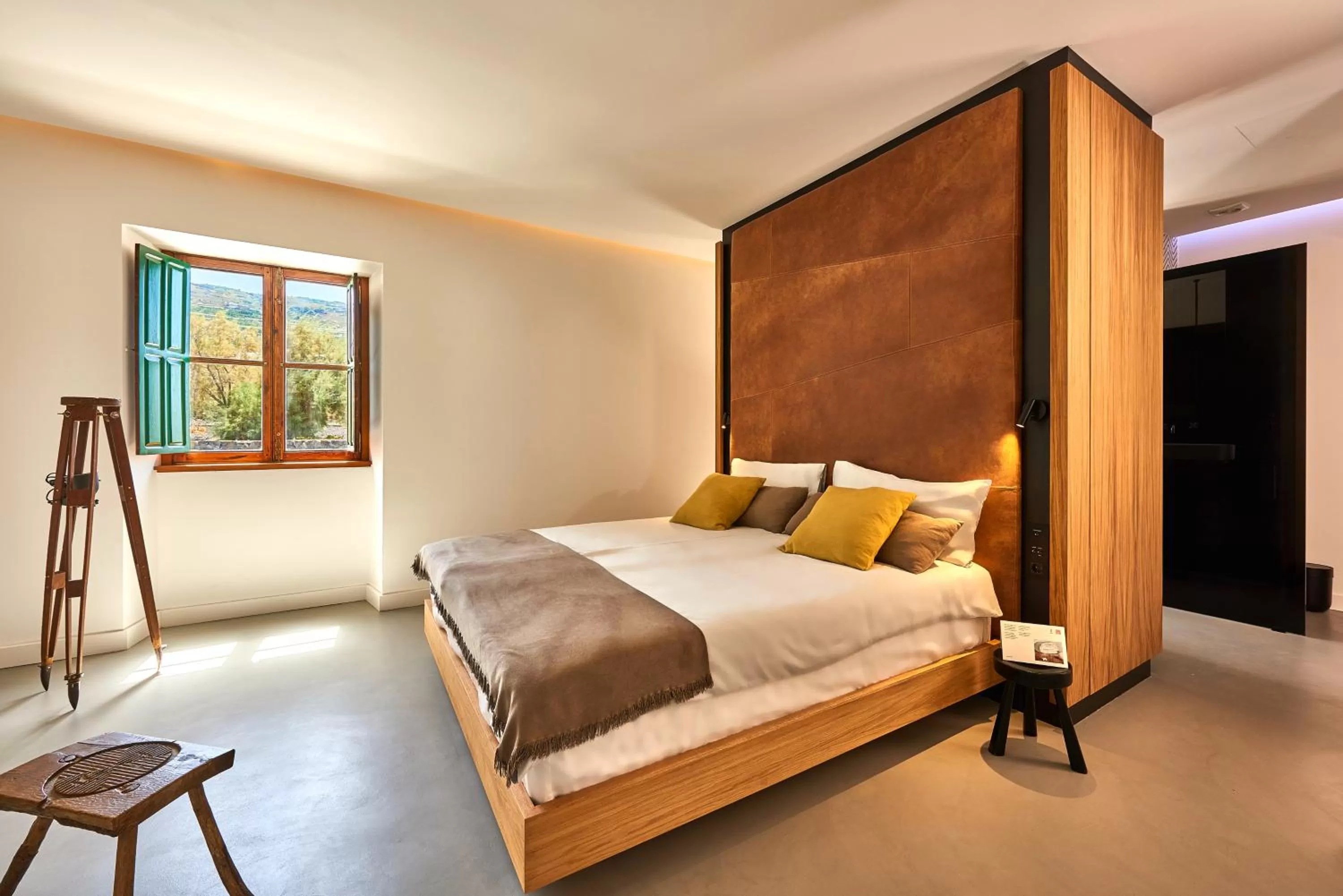 Photo of the whole room, Bed in Lighthouse on La Palma Island