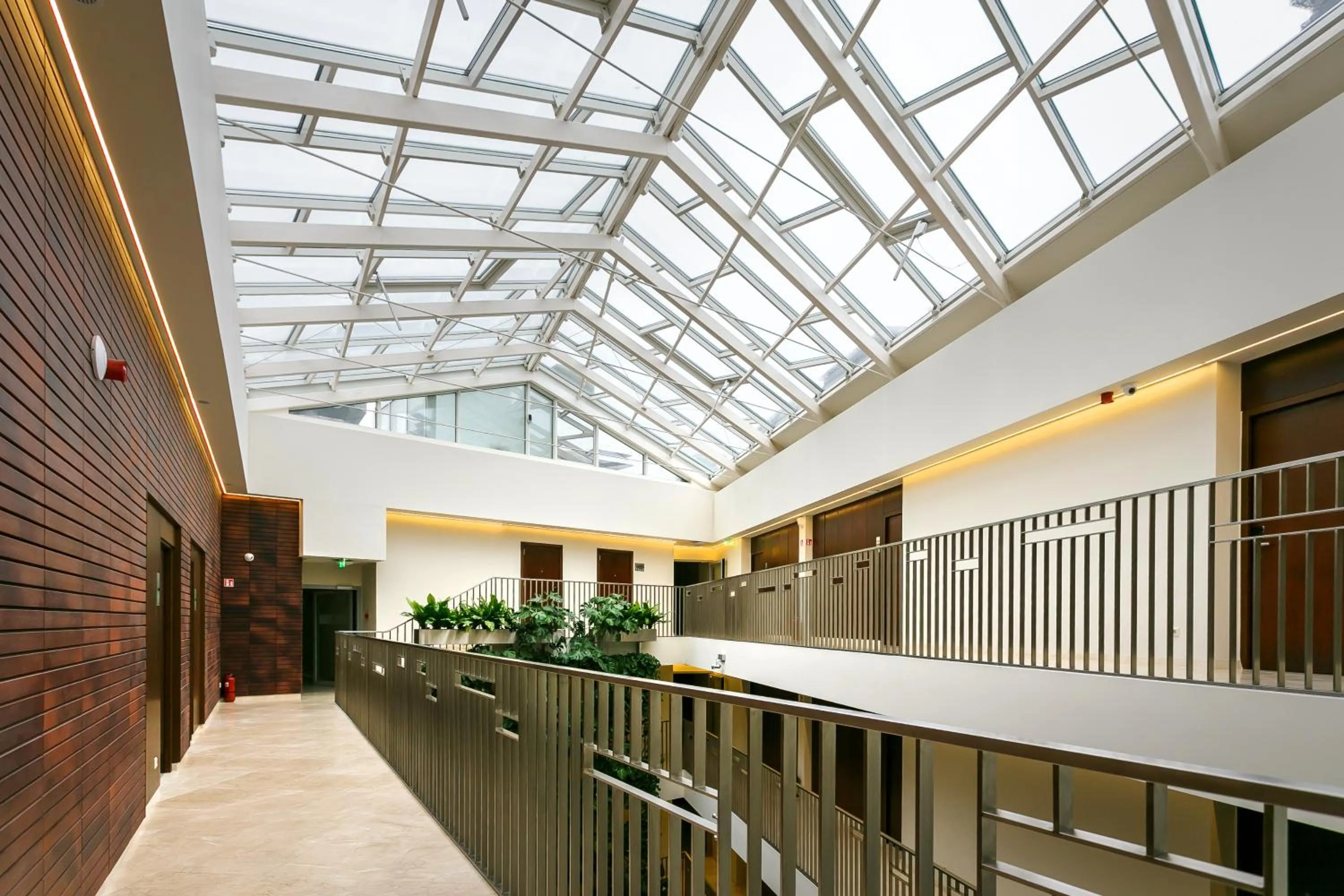 Lobby or reception, Balcony/Terrace in Amberton Green Apartments Palanga