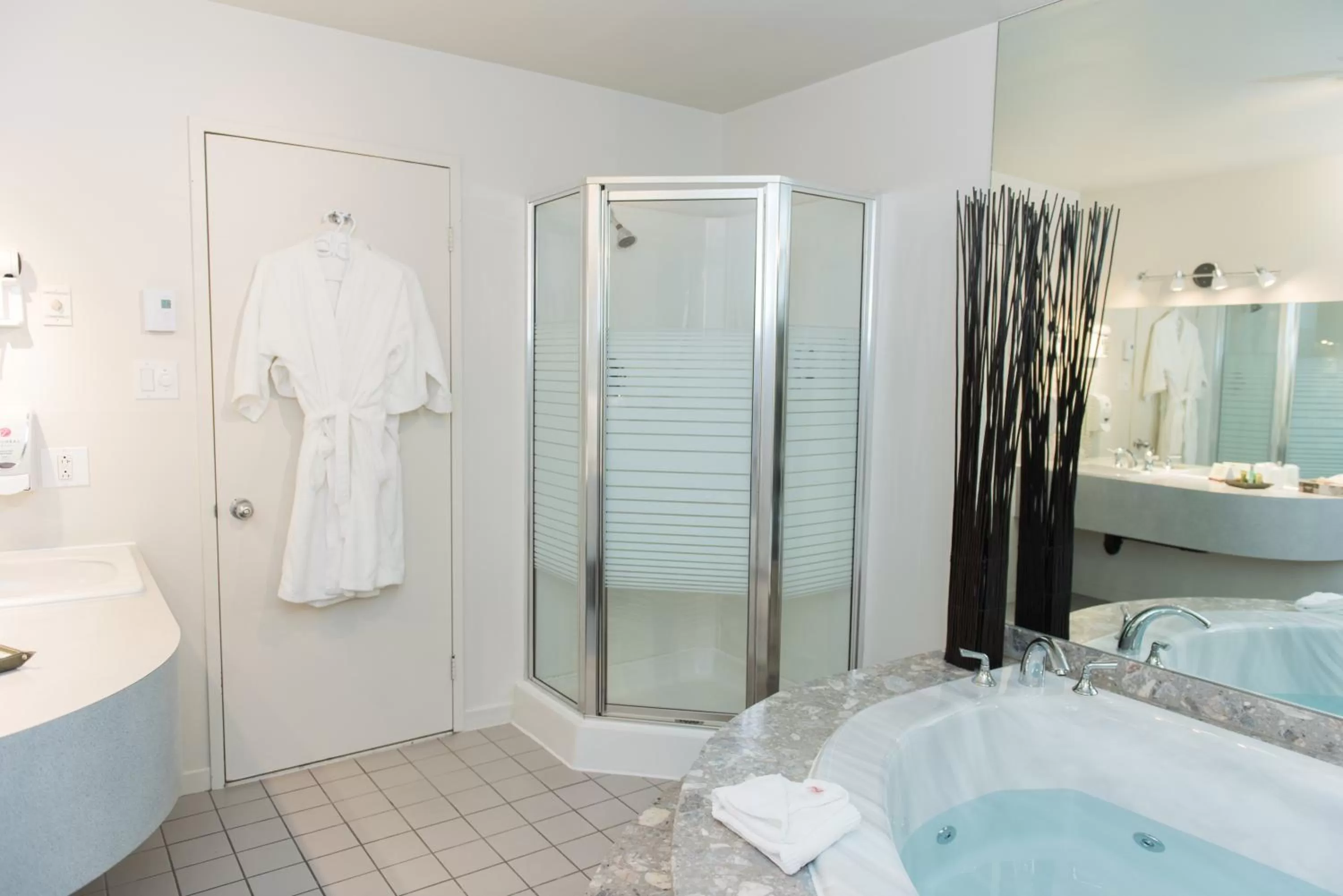 Shower, Bed in Hôtel Le Floral