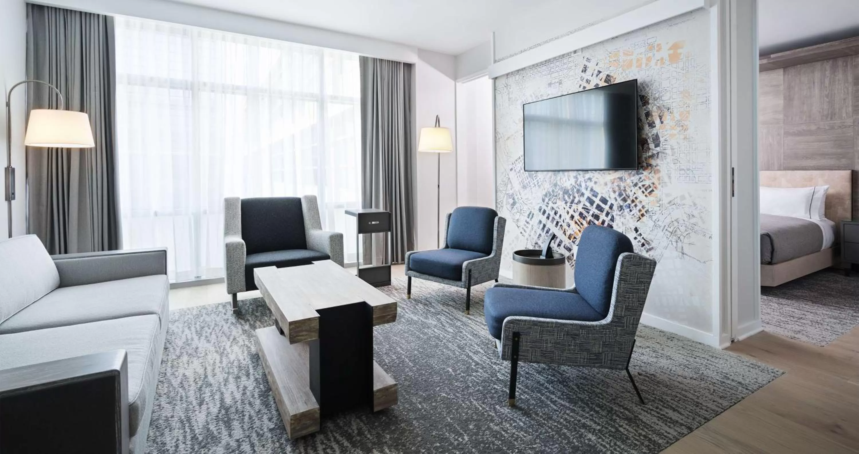 Living room, Bed in Canopy By Hilton Washington DC The Wharf