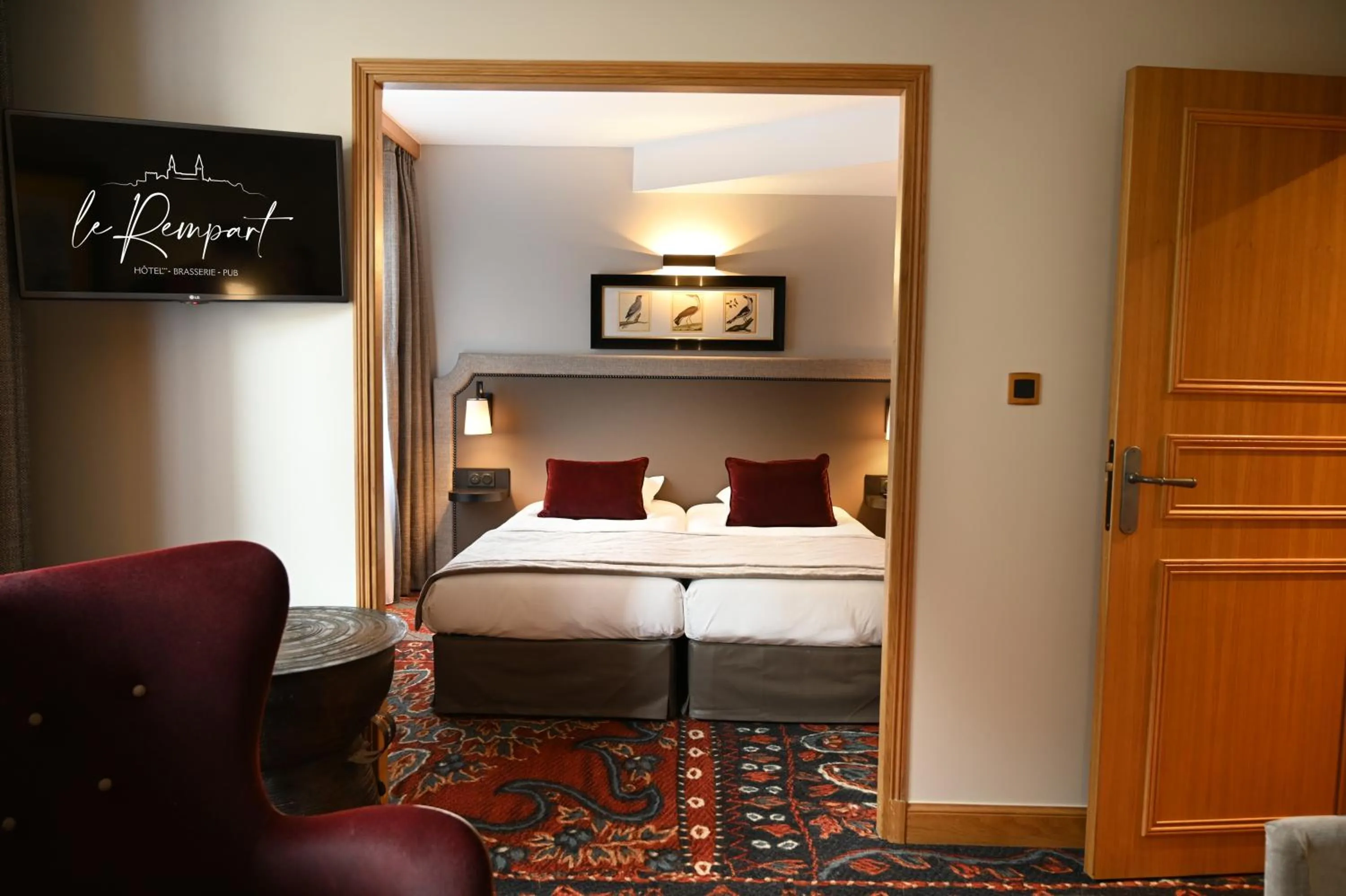 Bedroom, Bed in Hôtel Le Rempart