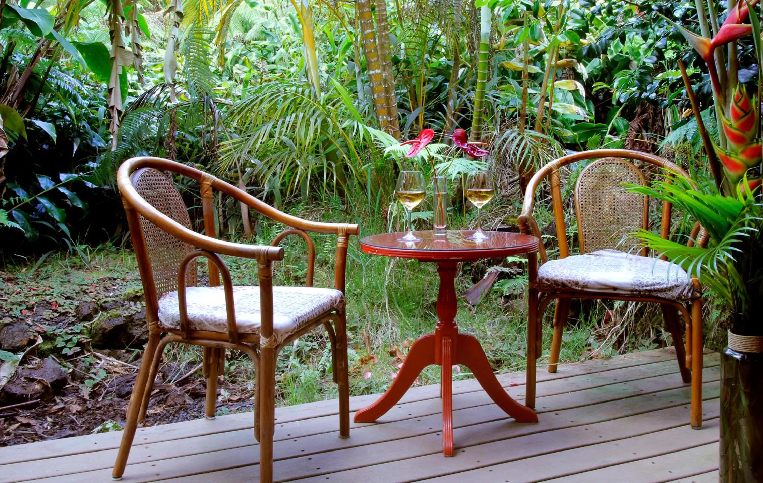Seating Area in Lotus Garden Cottages