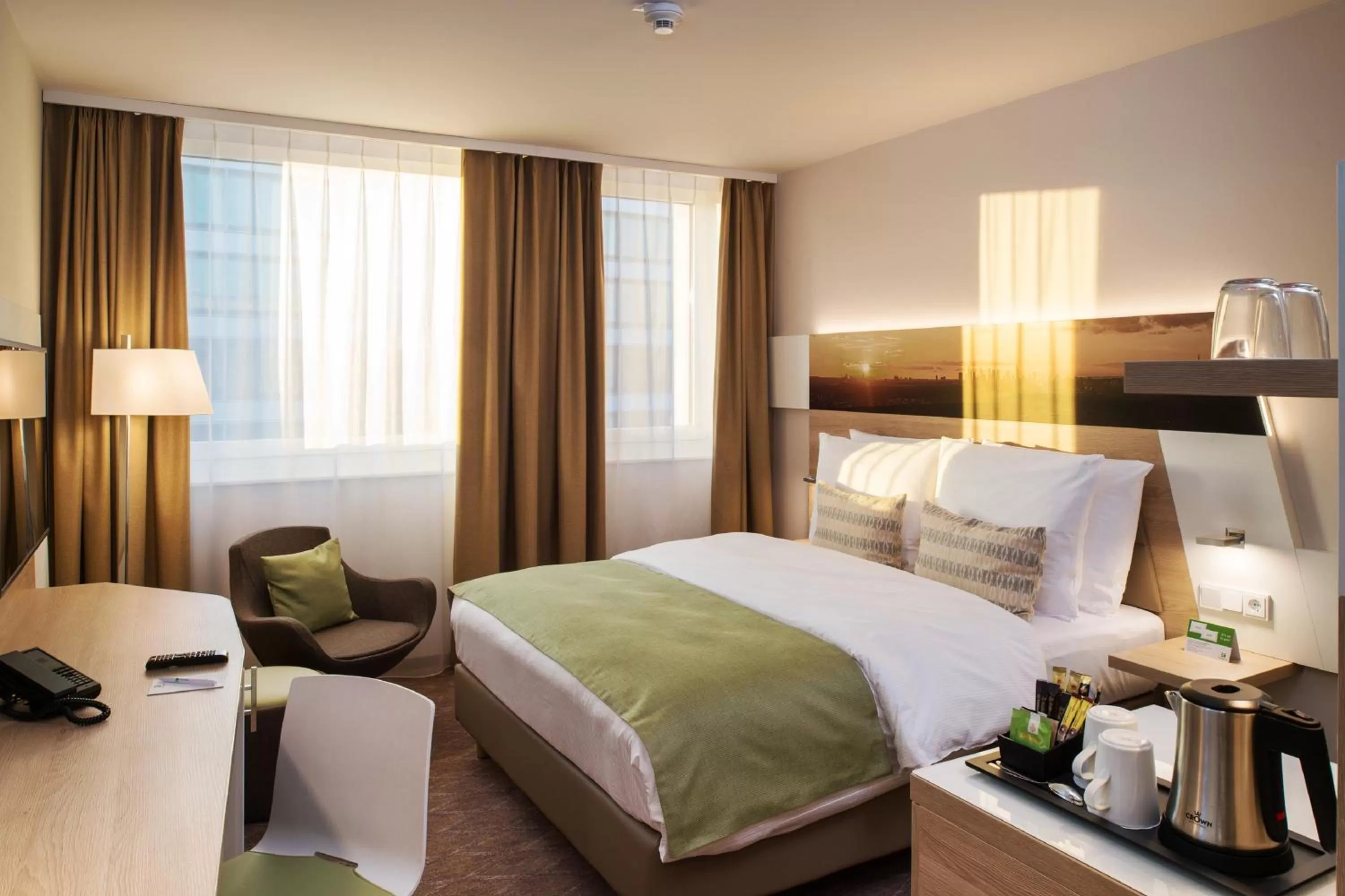 Photo of the whole room, Bed in Holiday Inn Frankfurt Airport by IHG