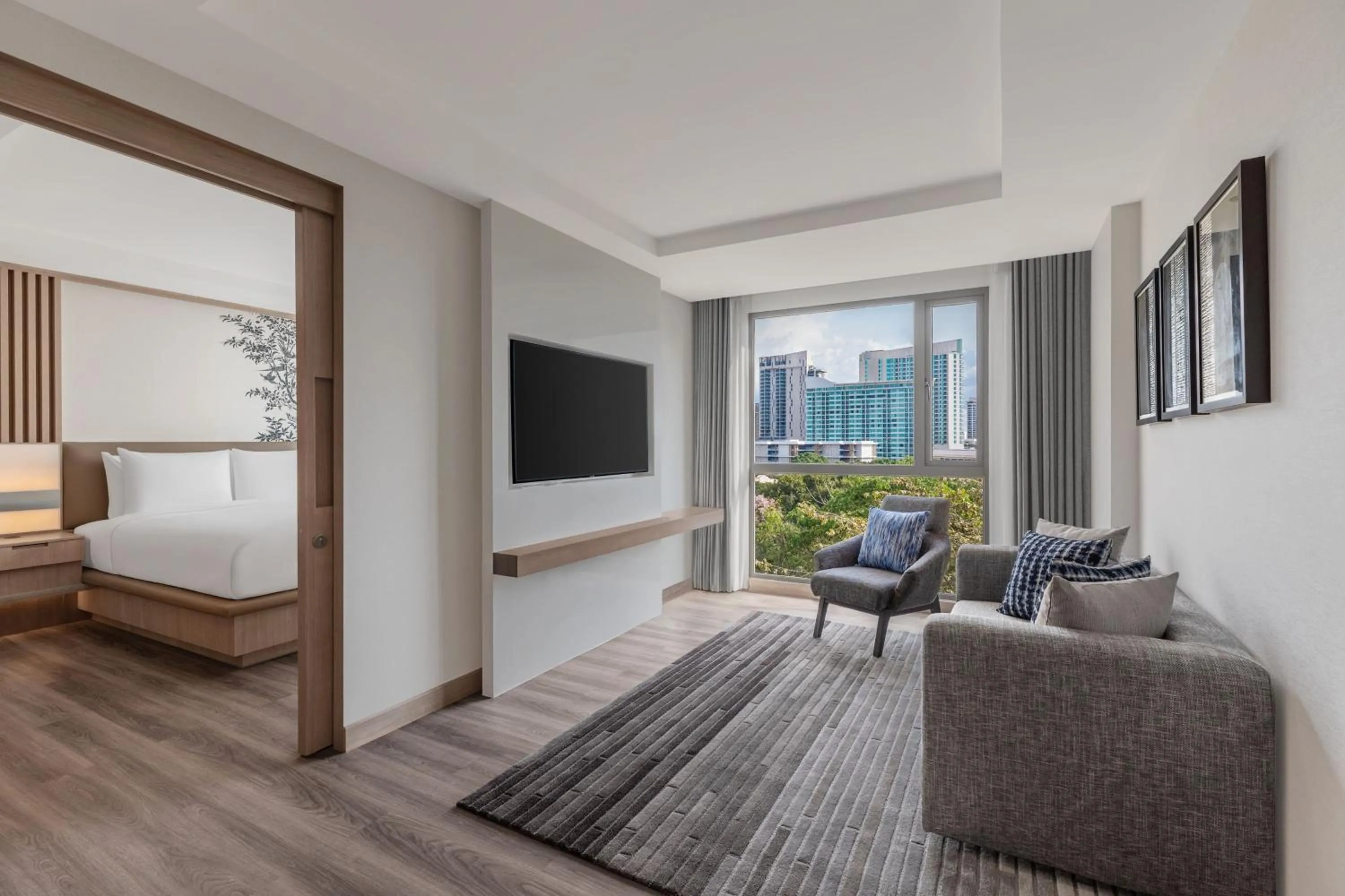 Living room, Bed in Courtyard by Marriott North Pattaya