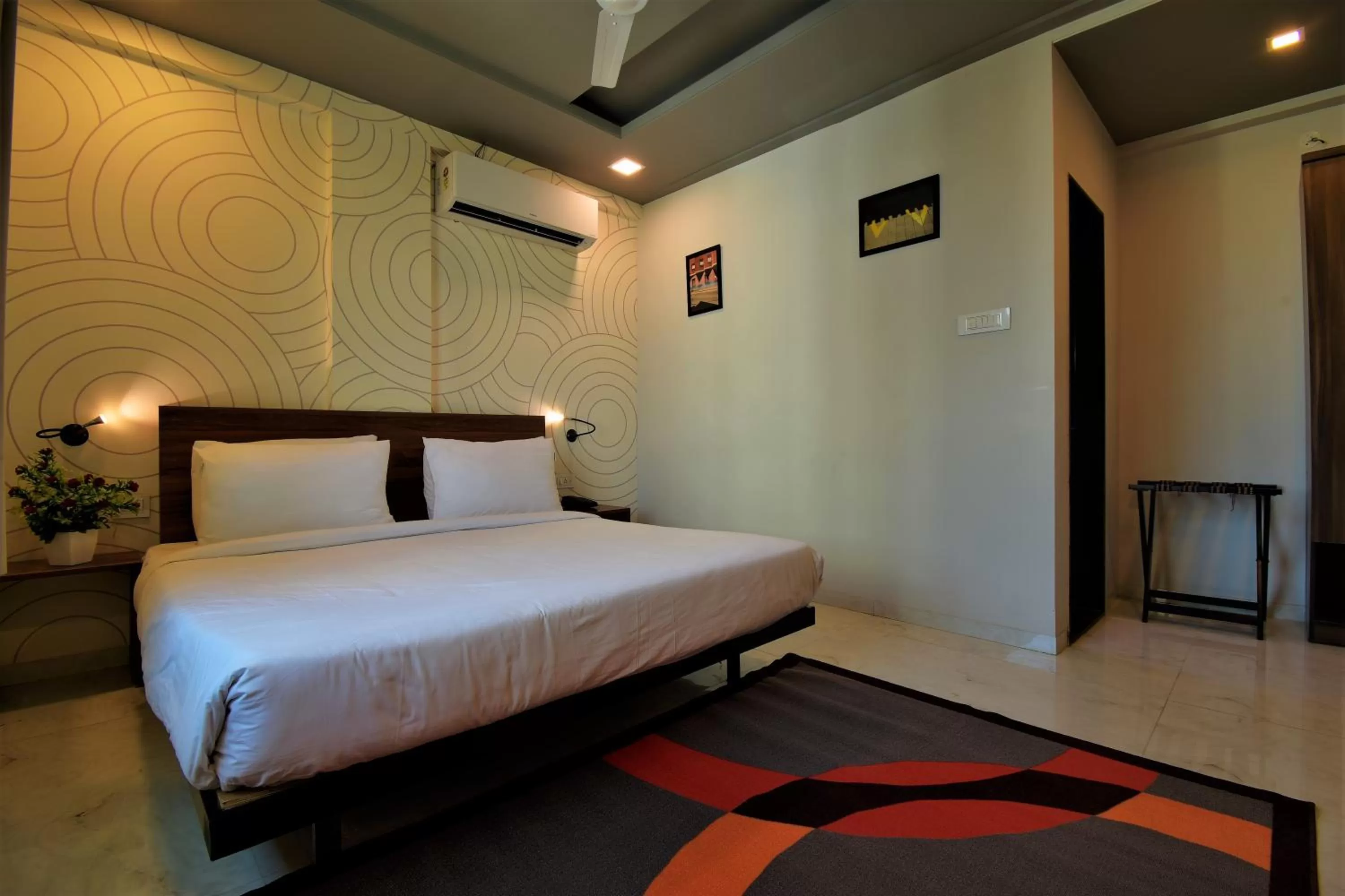 Bedroom, Bed in Manomay Homes