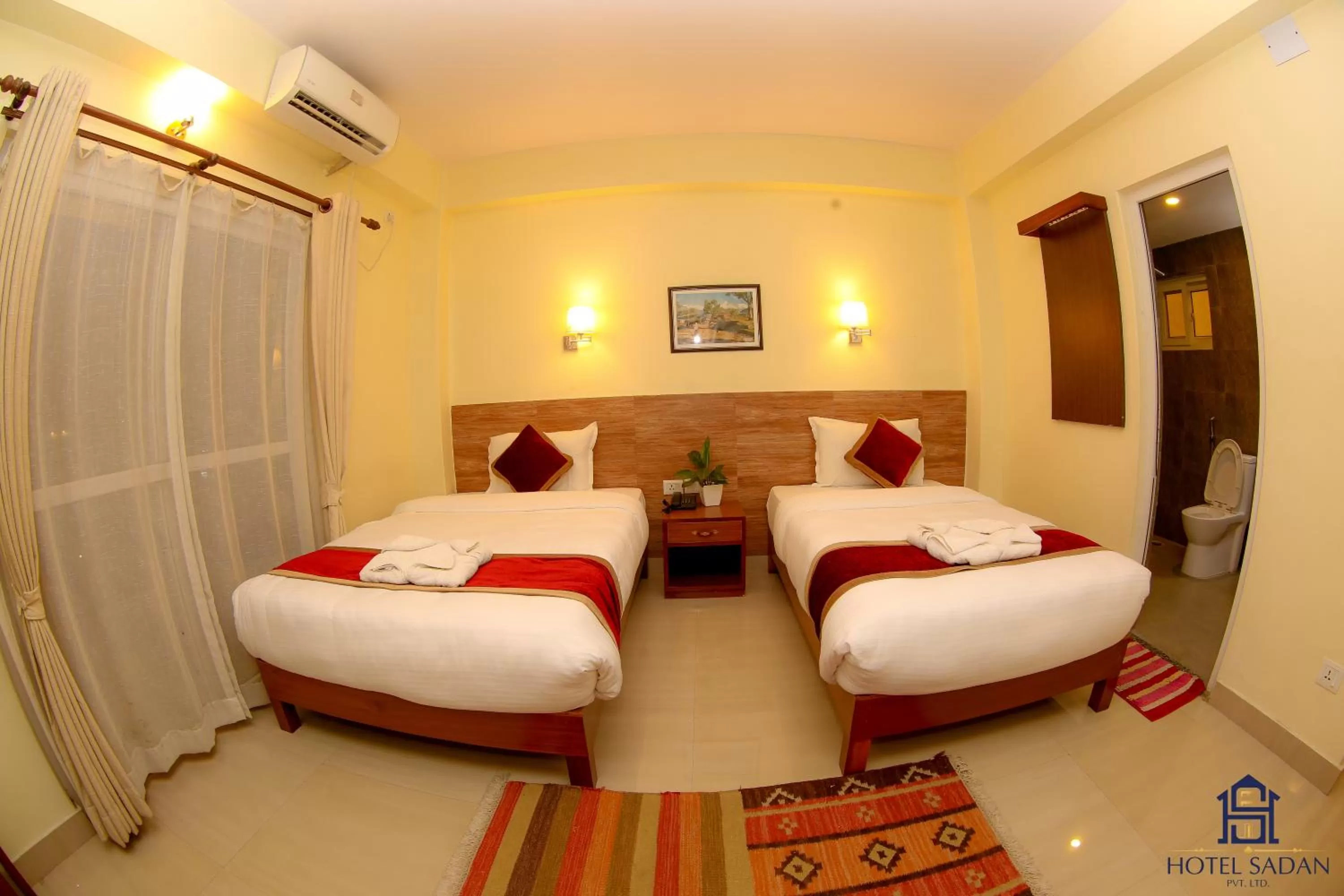 Bed in Hotel Sadan