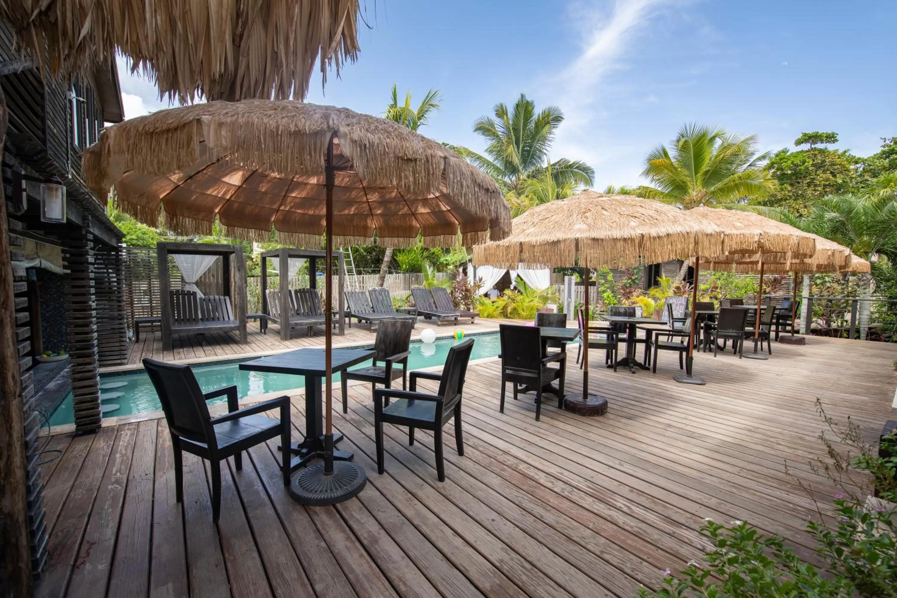 Patio, Restaurant/Places to Eat in PUR Boutique Cabanas, Adults Only