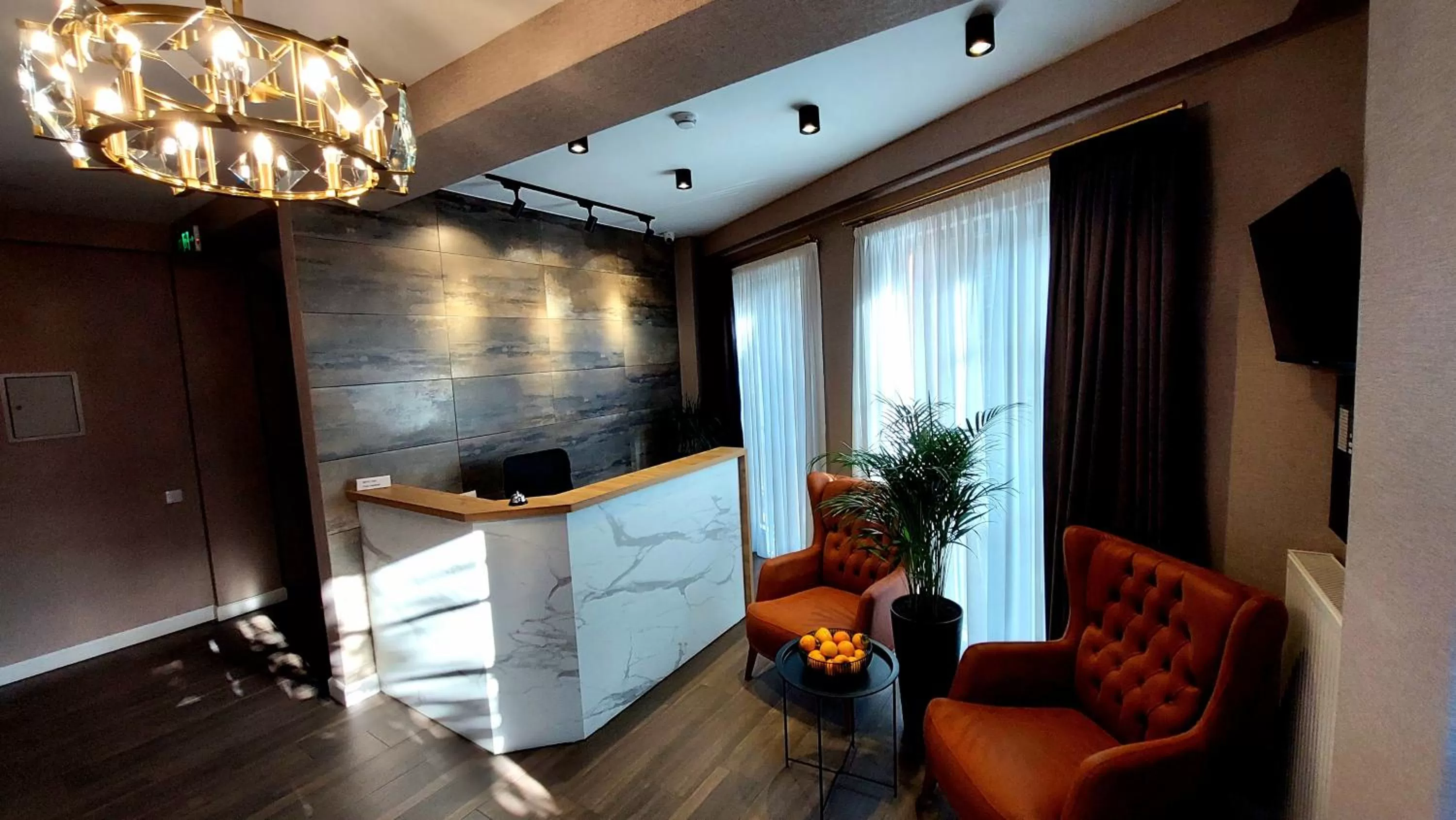 Seating area in Falcon Boutique Hotel