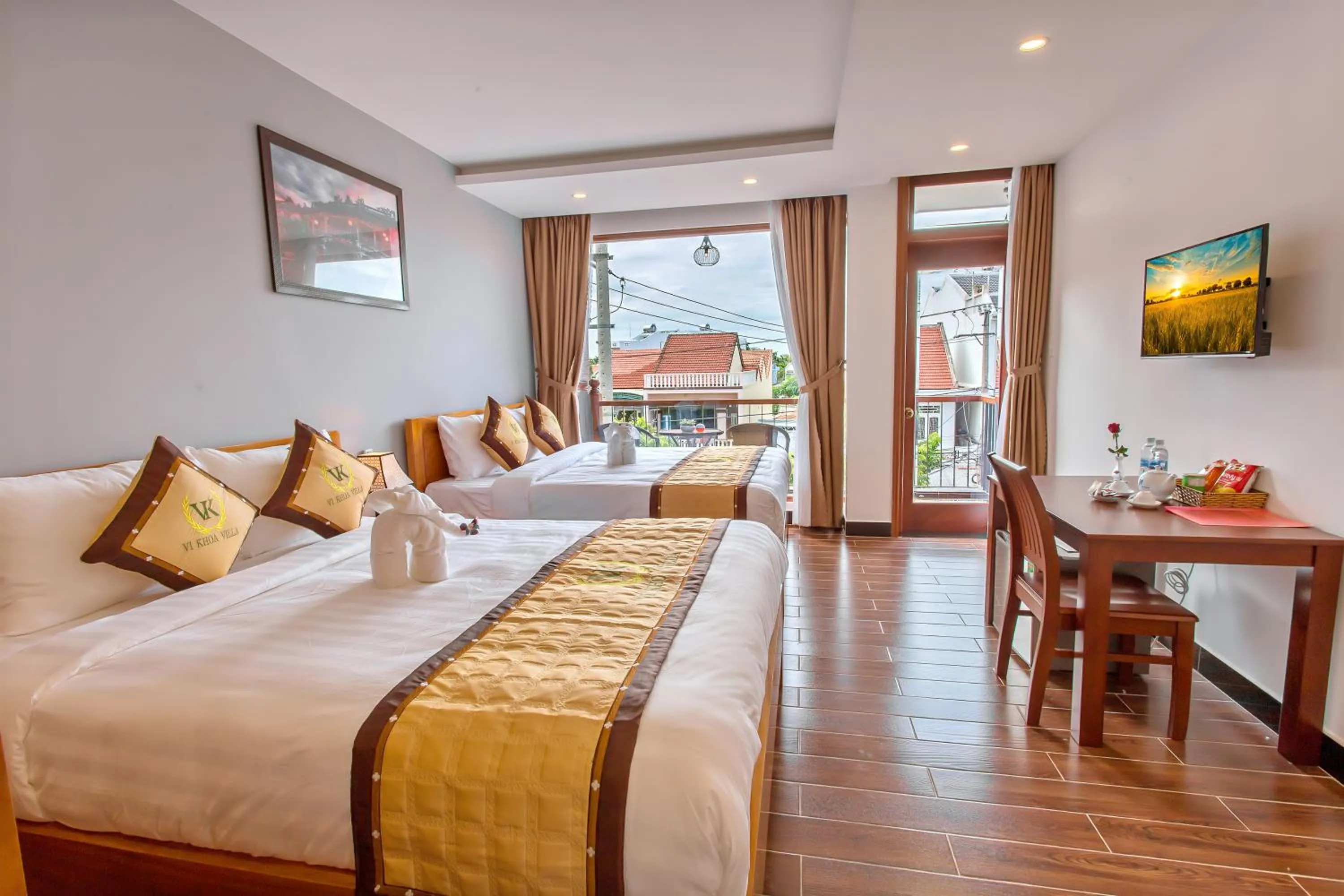 Balcony/Terrace, Bed in Hoi An Vi Khoa Villa