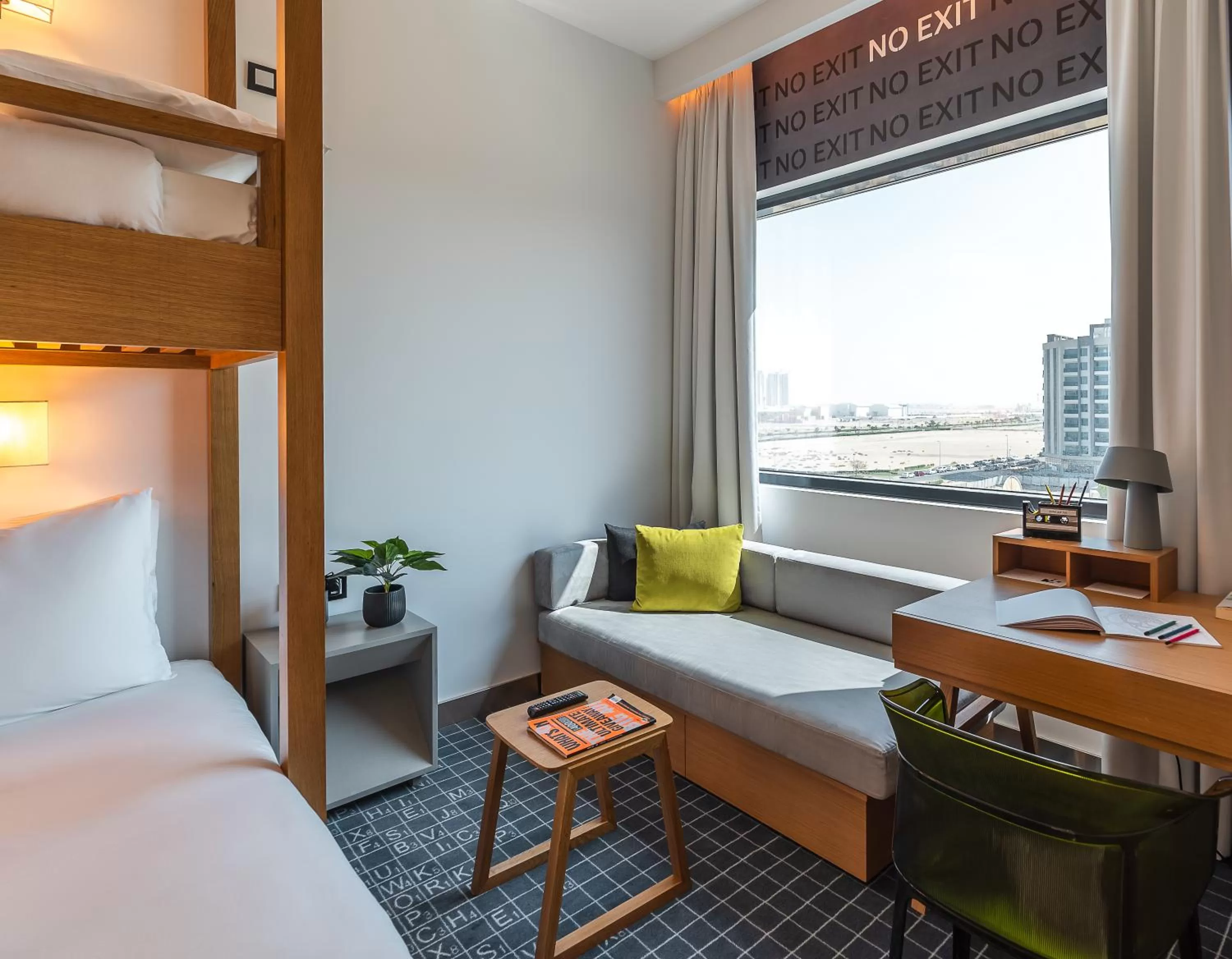 Living room, Bed in Studio One Hotel