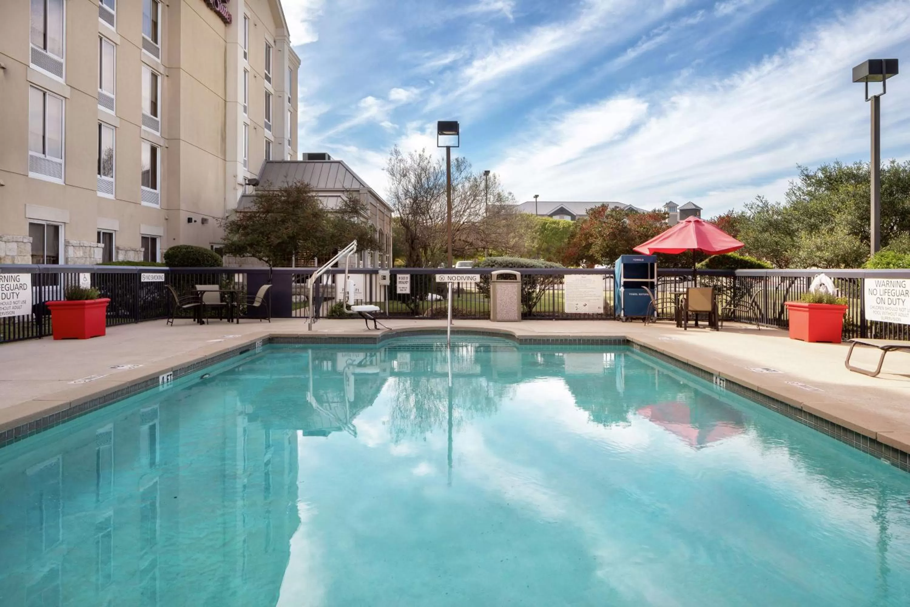 Pool view in Hampton Inn & Suites-Austin Airport